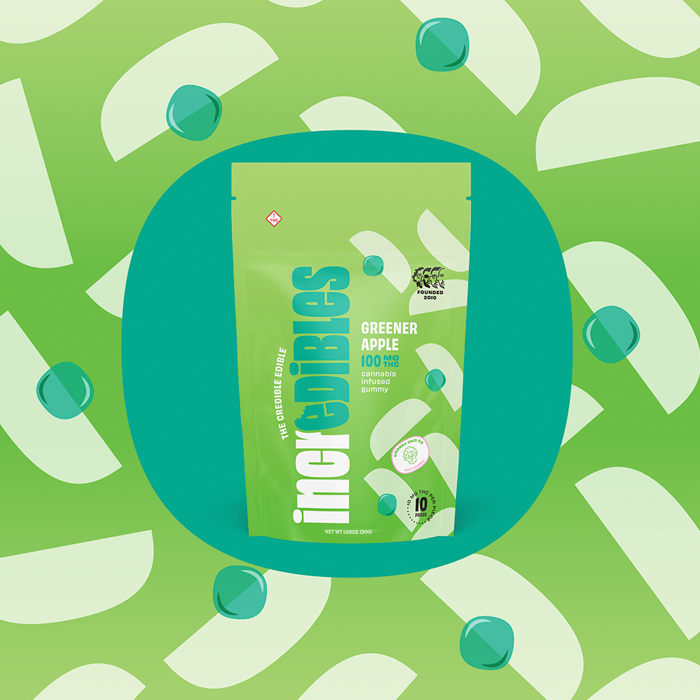 Greener Apple (H) | Incredibles | 100mg 20pk Fast Acting Gummies