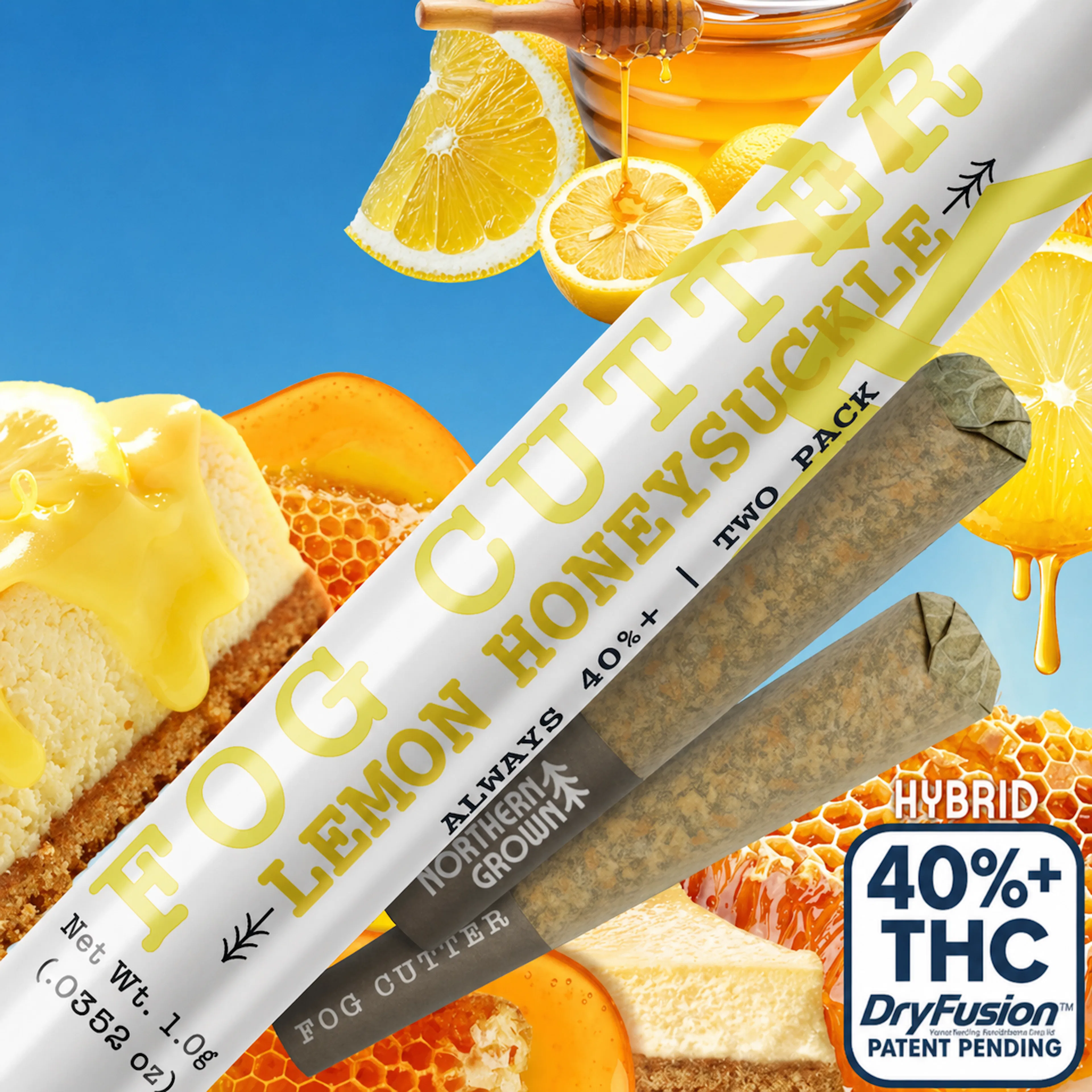 Lemon Honeysuckle (H) | Fog Cutter | 0.5g 2pk Infused Pre-Rolls