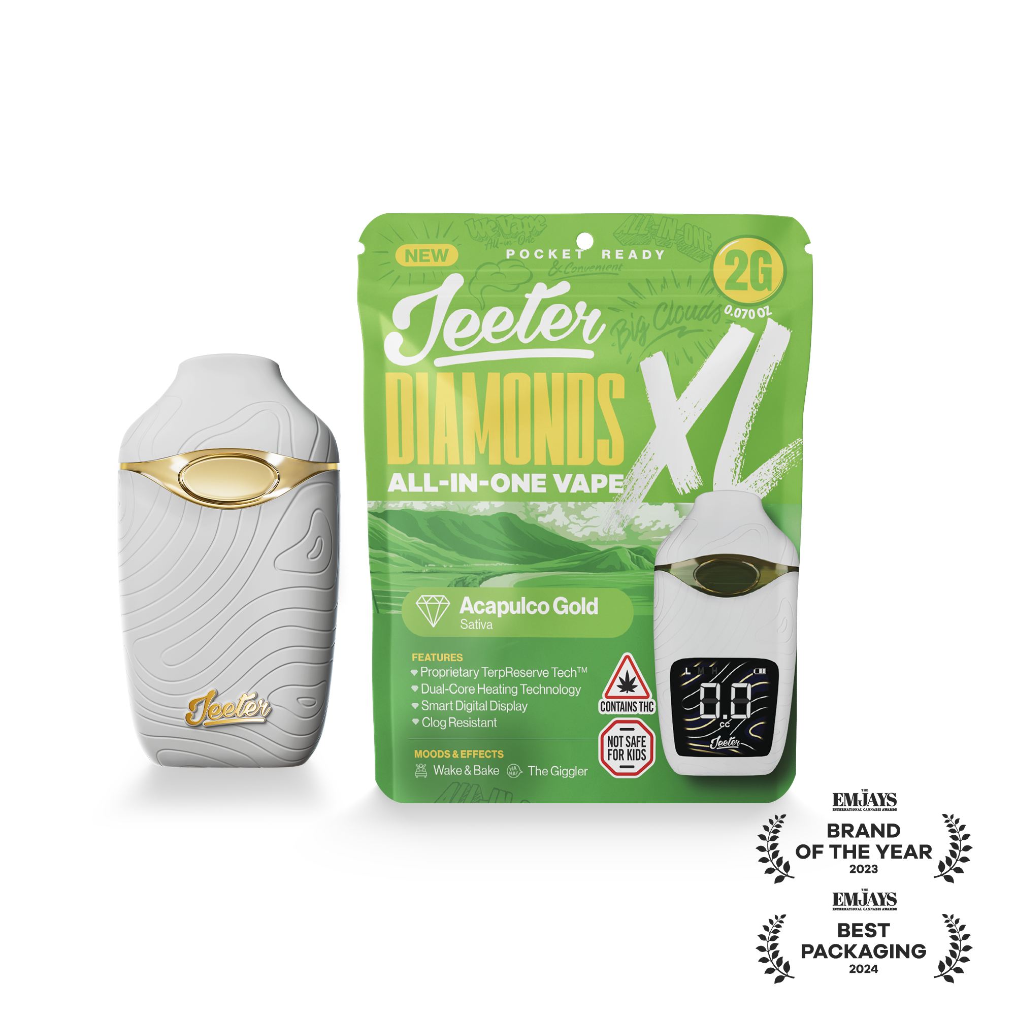 Acapulco Gold (S) | Jeeter XL | 2g Disposable Liquid Diamond Cartridge