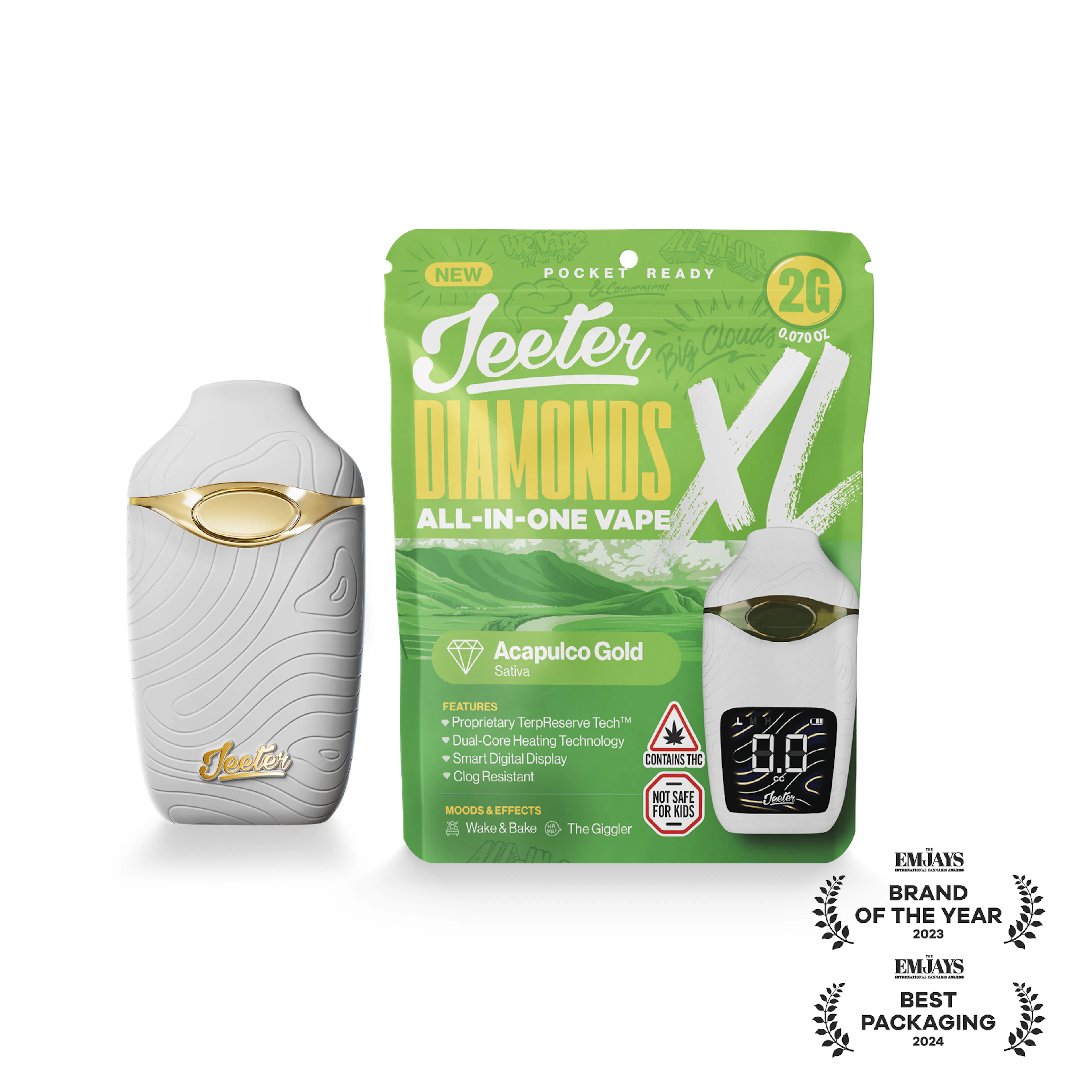 Acapulco Gold (S) | Jeeter XL | 2g Disposable Liquid Diamond Cartridge