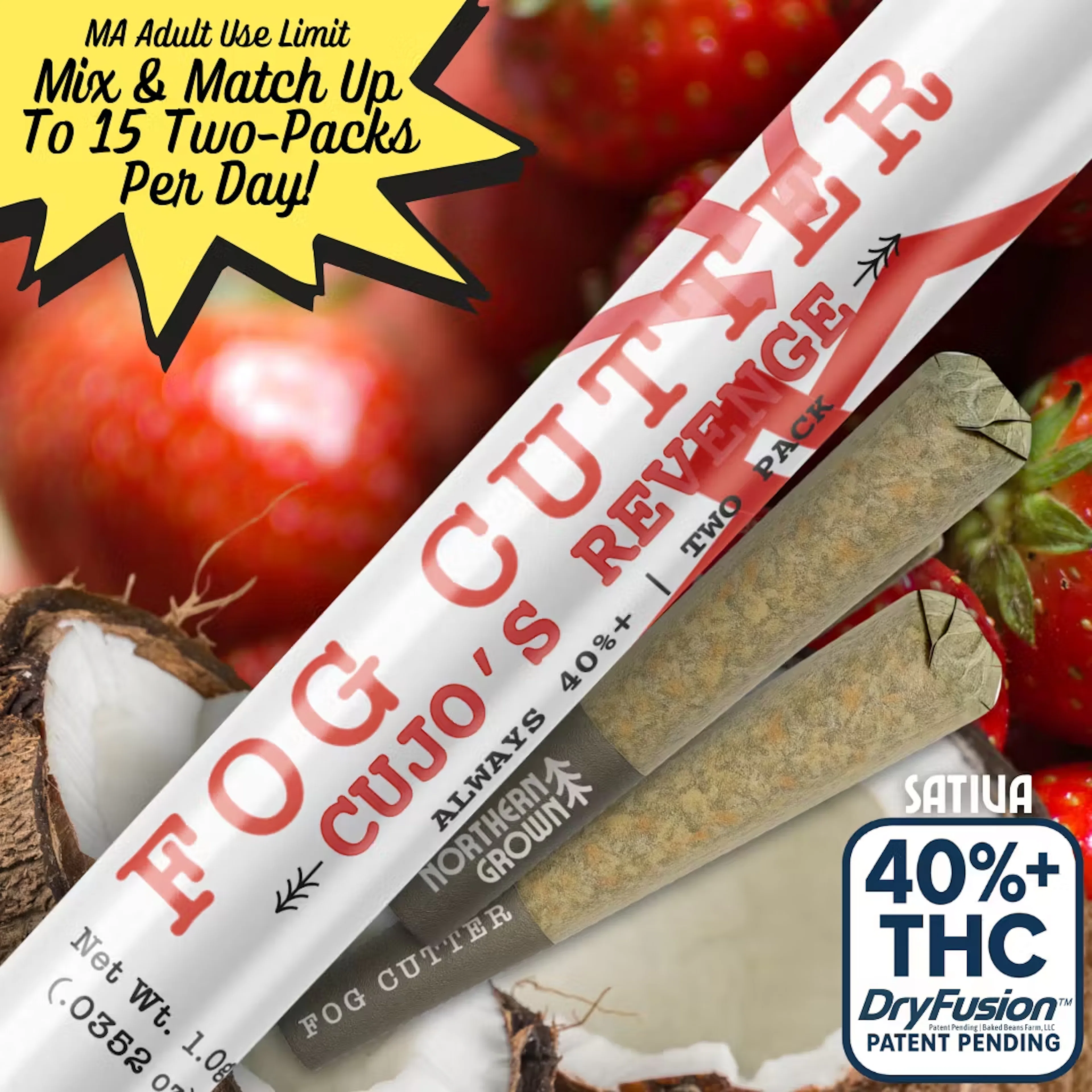 Cujo's Revenge (S) | Fog Cutter | 0.5g 2pk Infused Pre-Rolls