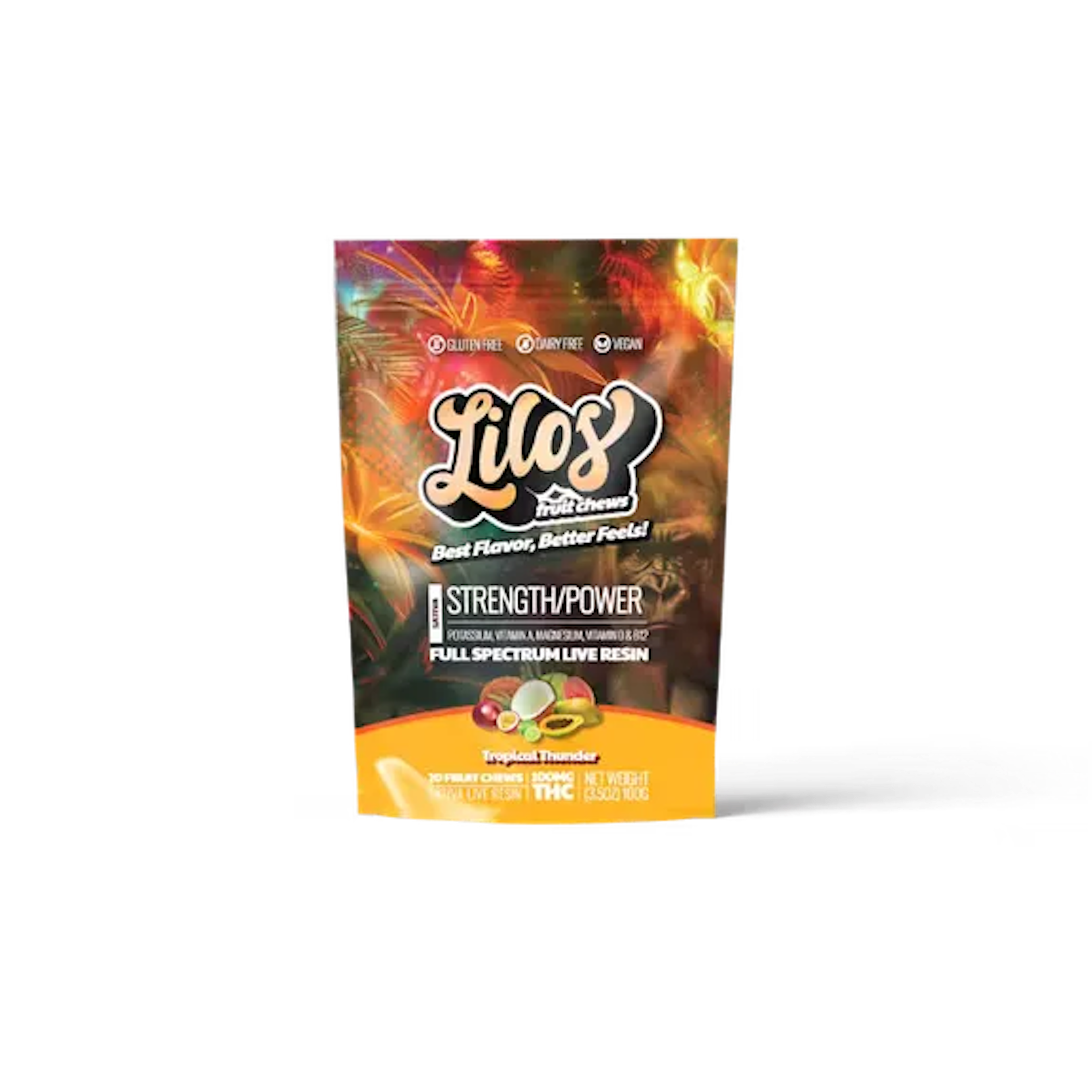 Tropical Thunder (S) | Lilo's Fruit Chews | 100mg 20pk Live Resin Gummies