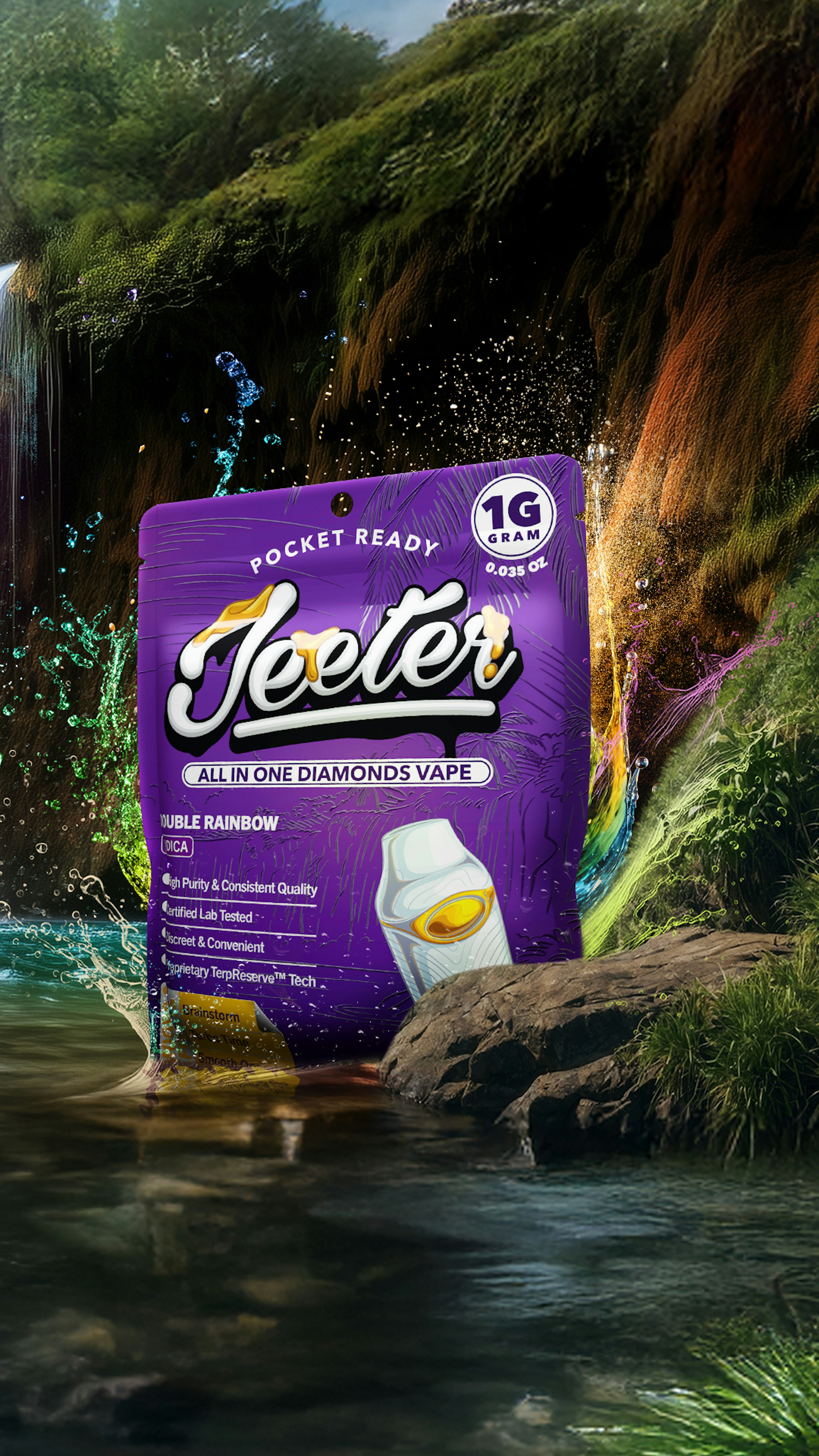 Double Rainbow (I) | Jeeter | 1g Disposable Liquid Diamond Cartridge