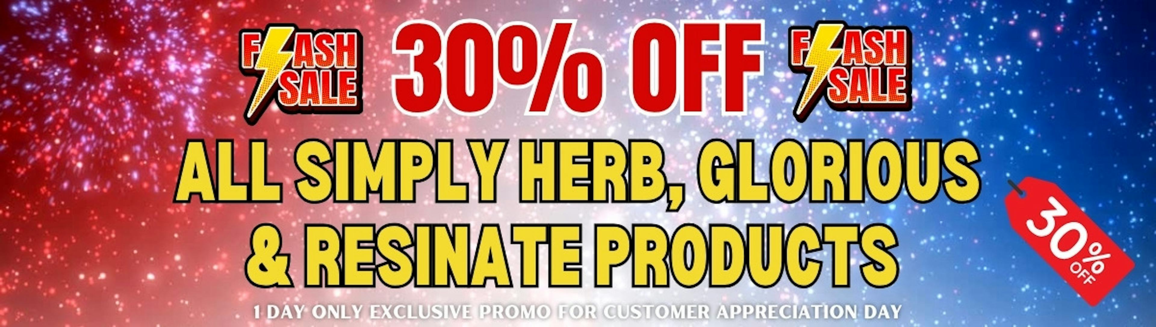 30% OFF SIMPLY RESINATE GLORIOUS