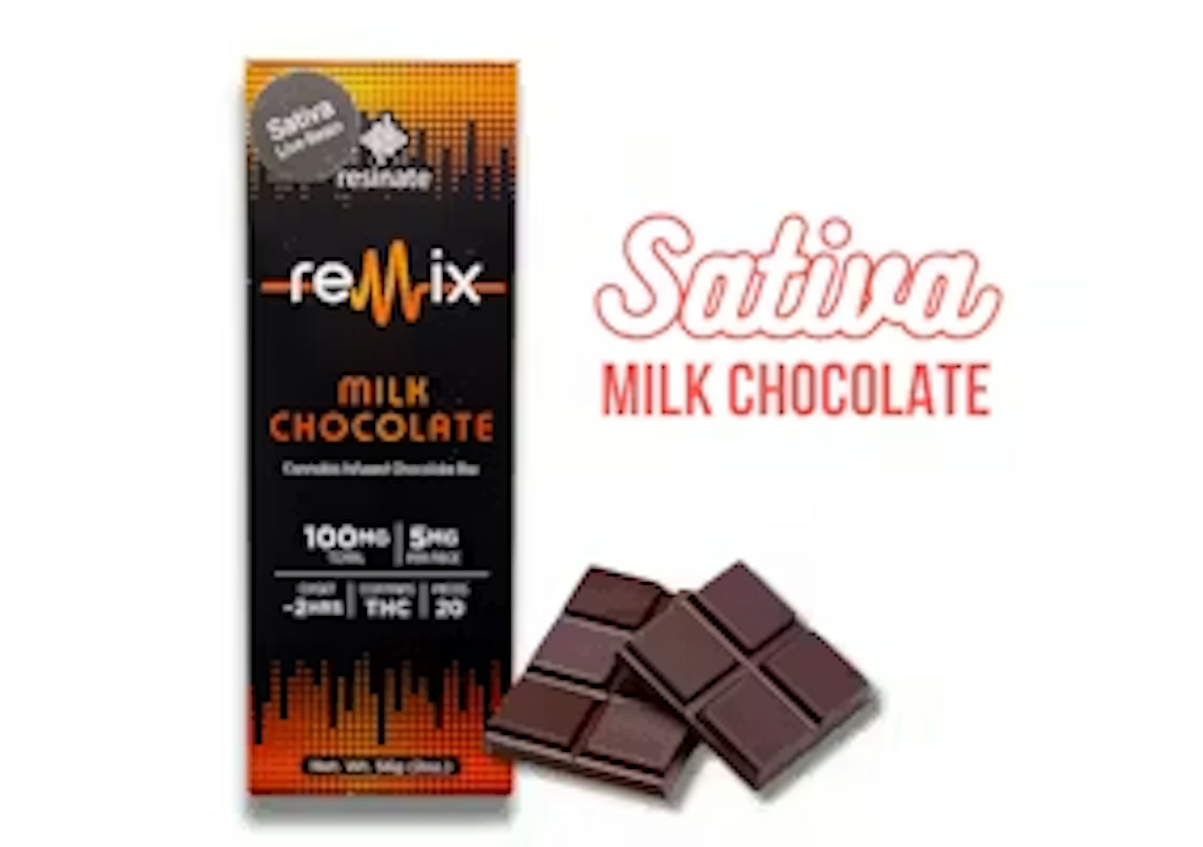 Live Resin Milk Chocolate Bar (S) | Remix | 100mg