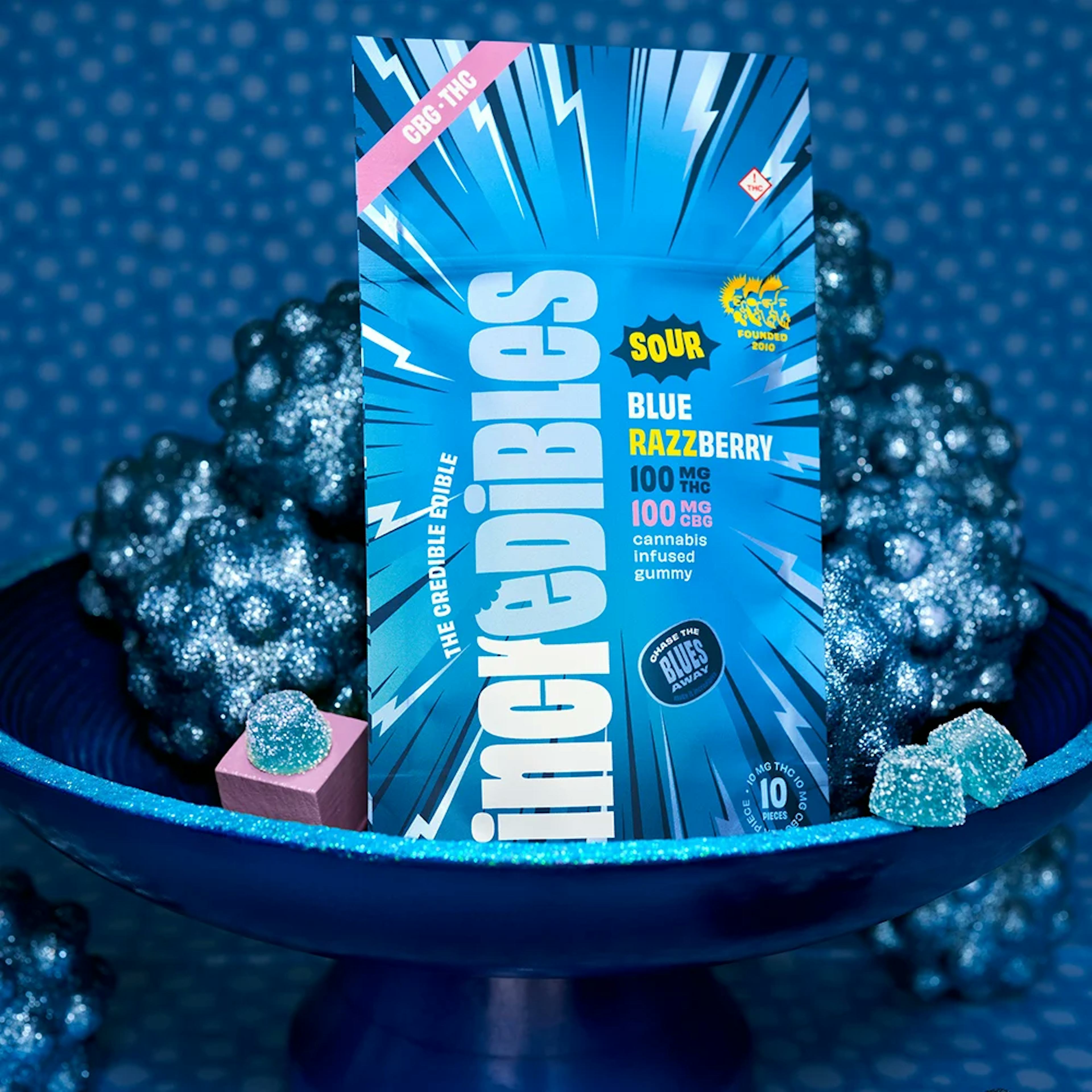 Sour Blue Razzberry (H) | Incredibles | 100mg 20pk Gummies