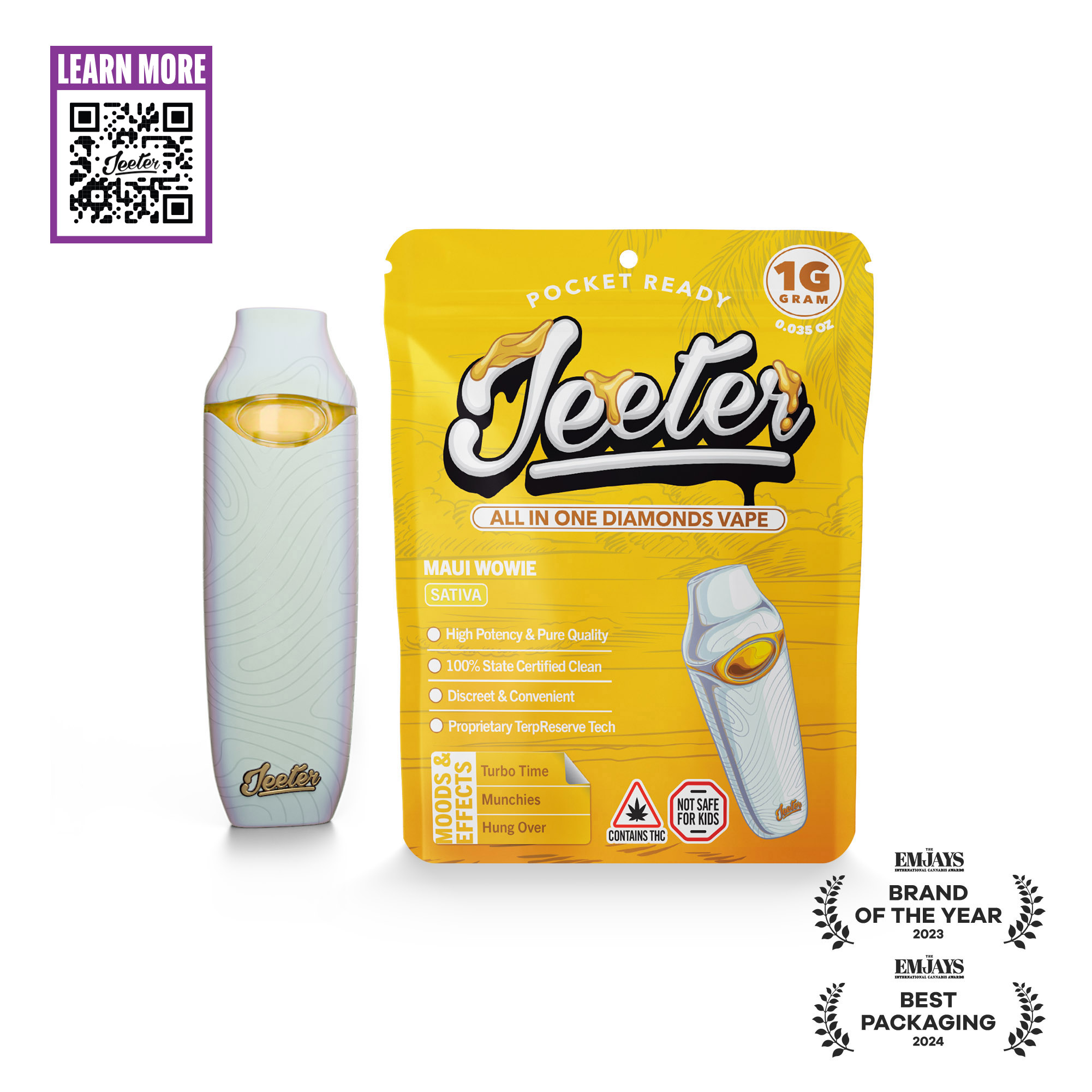 Maui Wowie (S) | Jeeter | 1g Disposable Liquid Diamond Cartridge