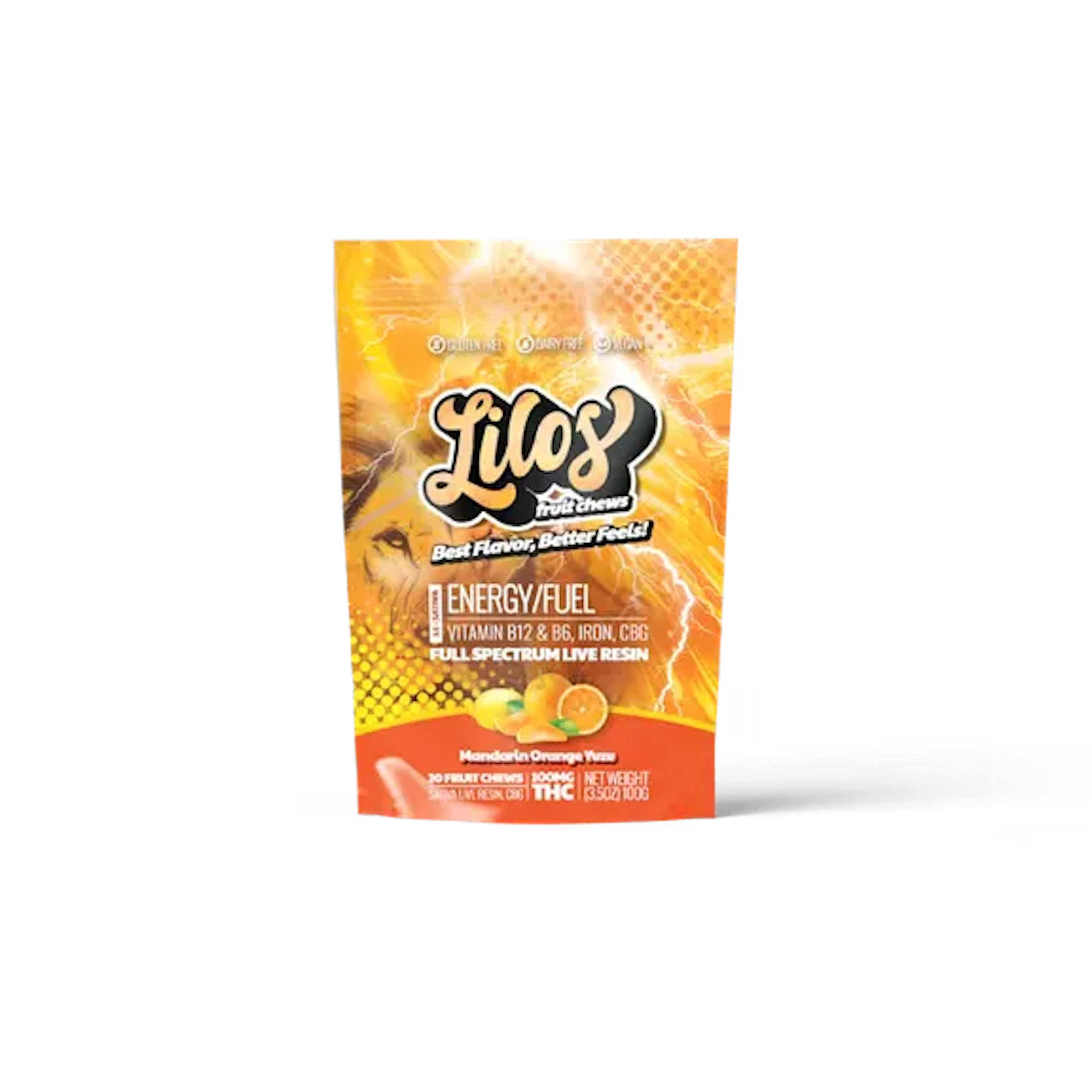 Mandarin Orange Yuzu (S) | Lilo's Fruit Chews | 100mg 20pk Live Resin Gummies