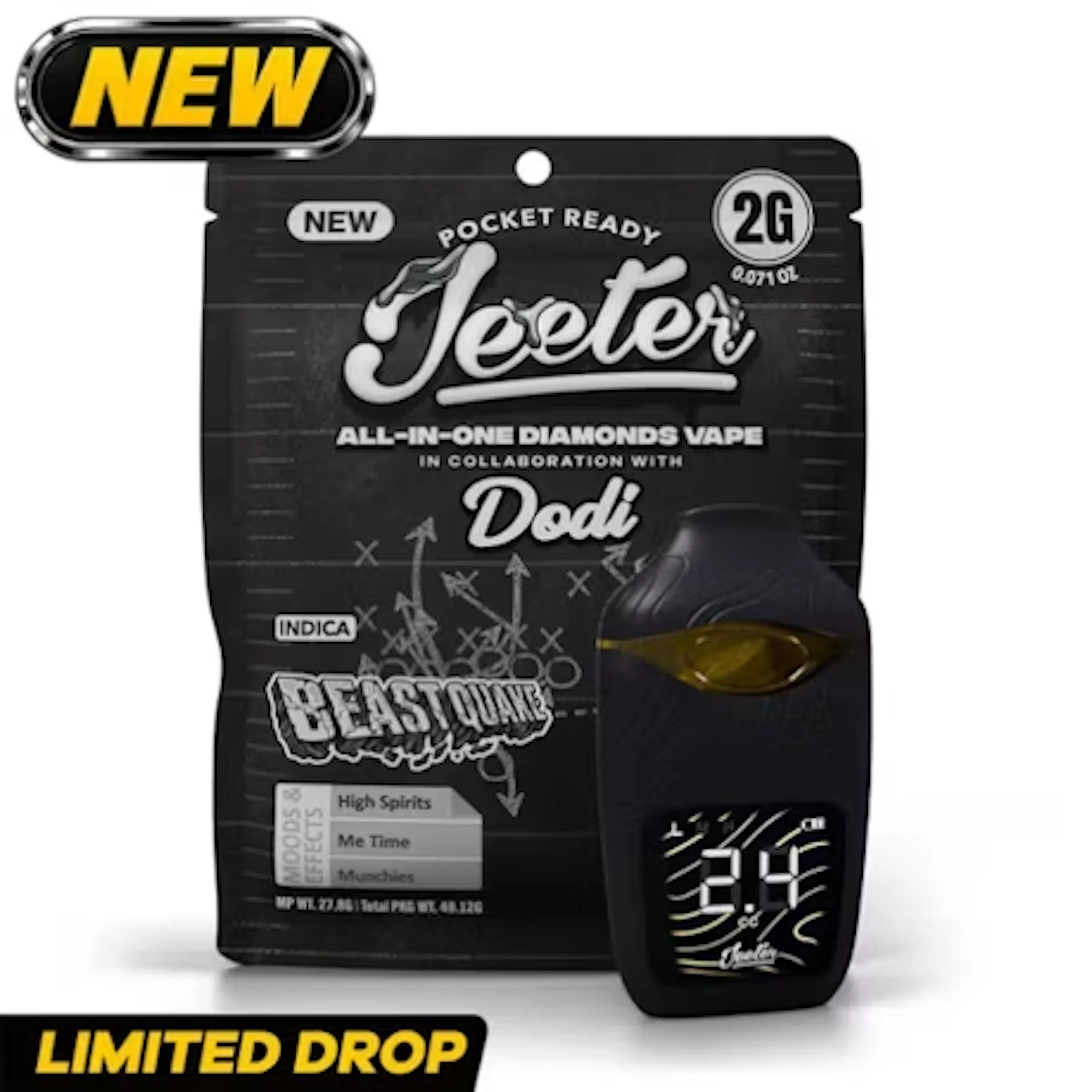 *LIMITED EDITION* Dodi Beast Quake (I) | Jeeter XL | 2g Disposable Liquid Diamond Cartridge