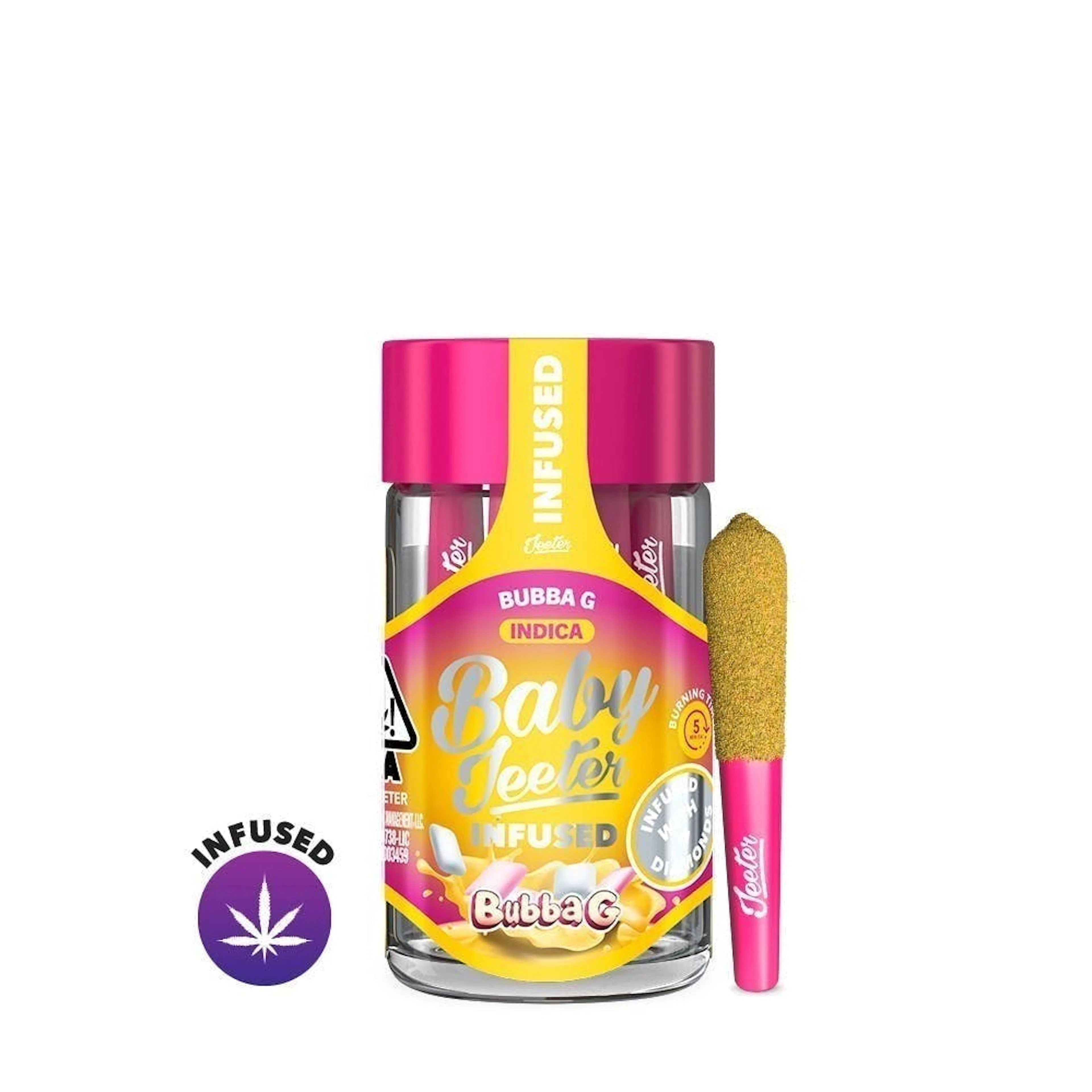 Bubba G (I) | Baby Jeeter | 2.5g 5pk Infused Pre-Rolls