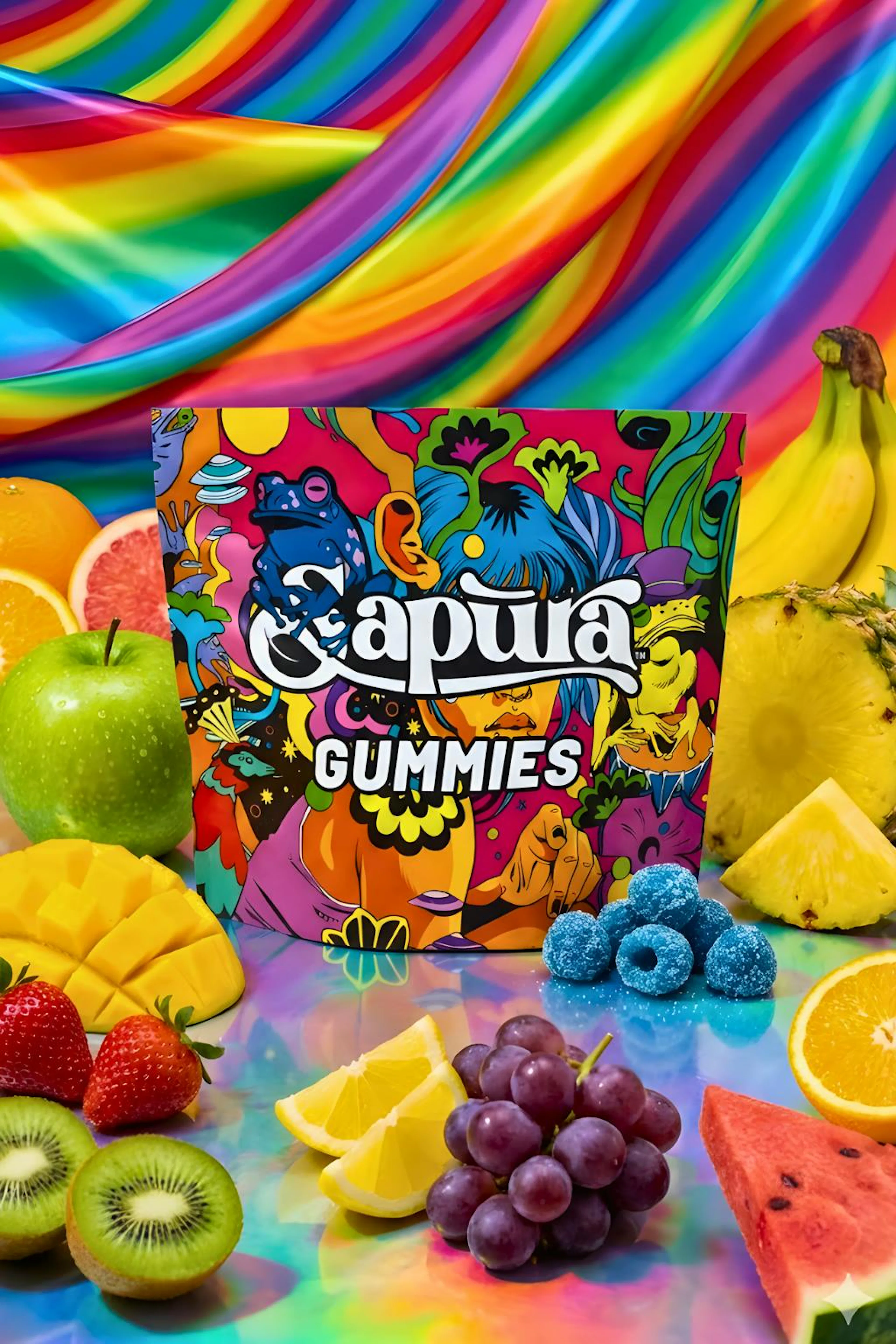 Poppin' Pineapple (H) | Sapura | 100mg 20pk Gummies