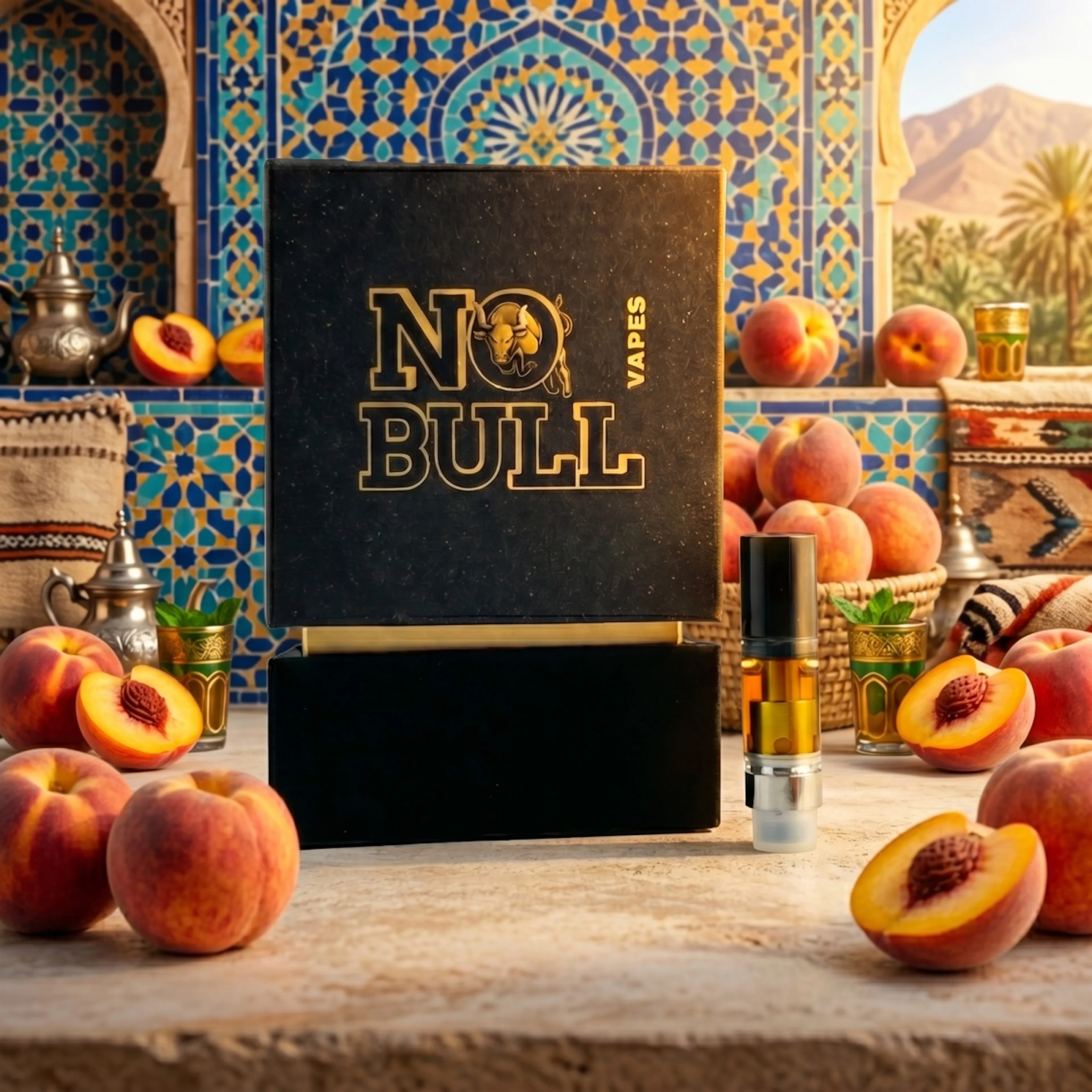 Moroccan Peaches (H) | No Bull | 0.5g 510 Live Rosin Cartridge
