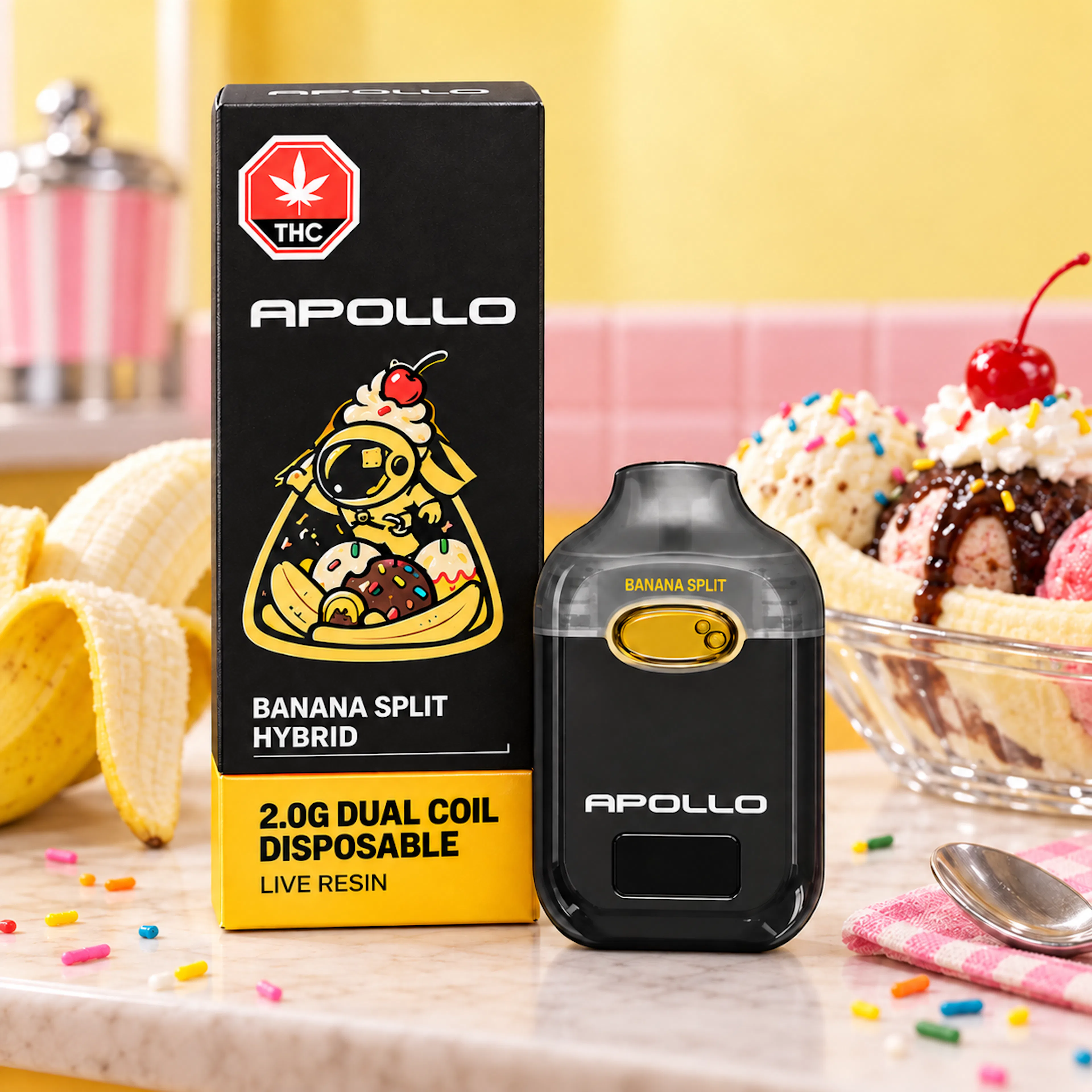 Banana Split (H) | Apollo | 2g Live Resin Disposable Cartridge image (1/2)