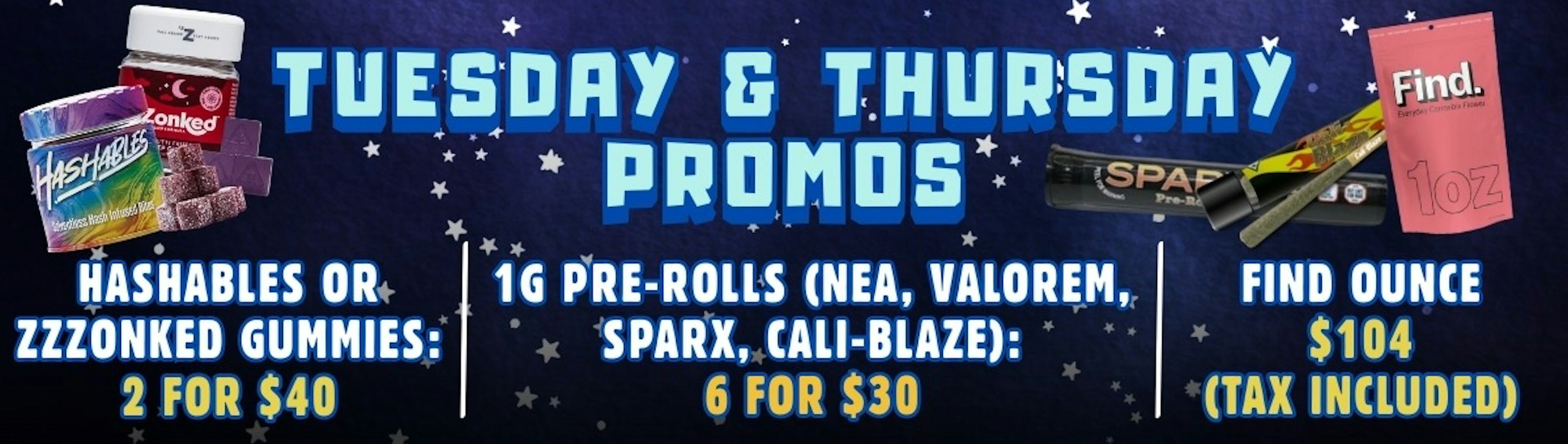 Tuesday & Thursday Deals 2