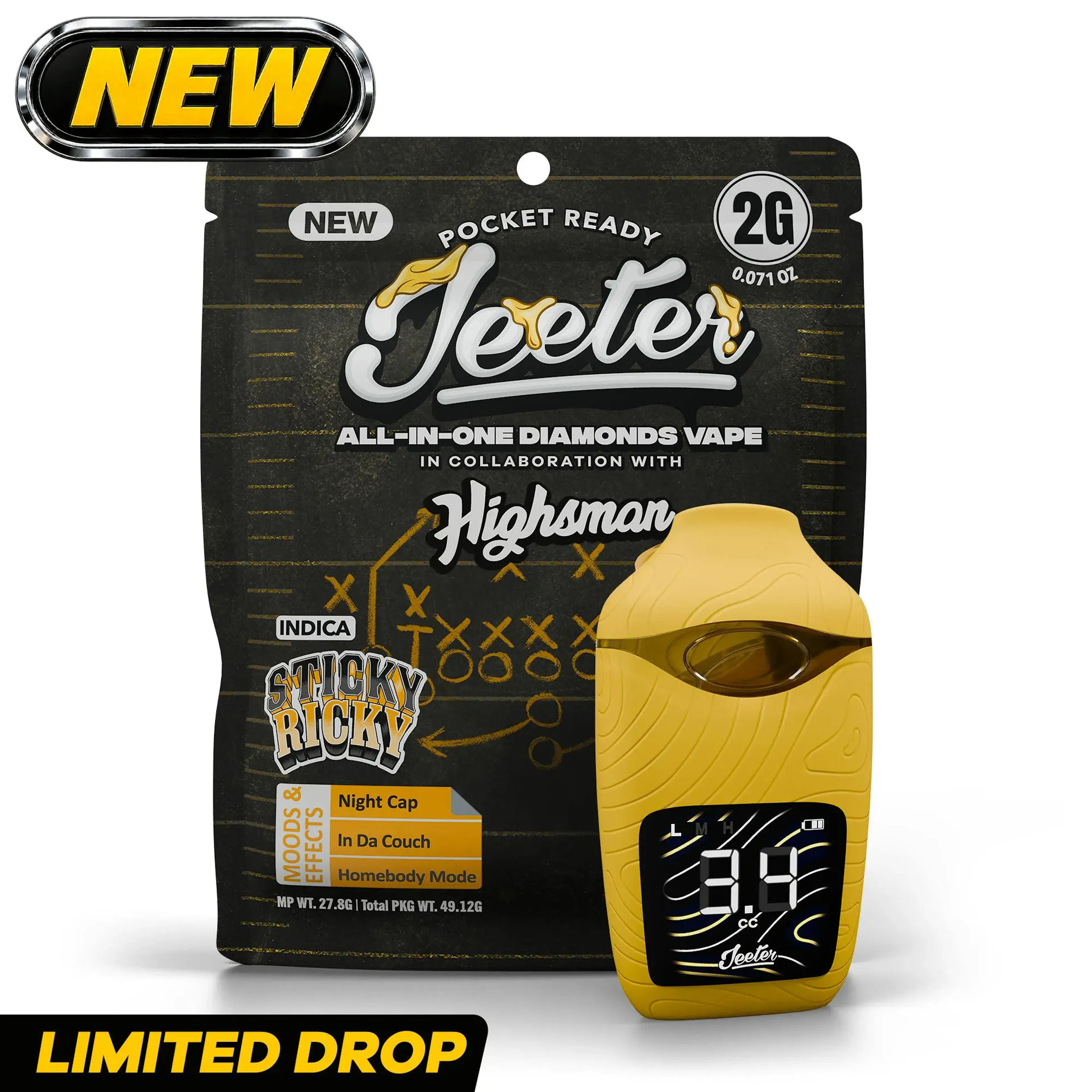 *LIMITED EDITION* Highsman Sticky Ricky (I) | Jeeter XL | 2g Disposable Liquid Diamond Cartridge