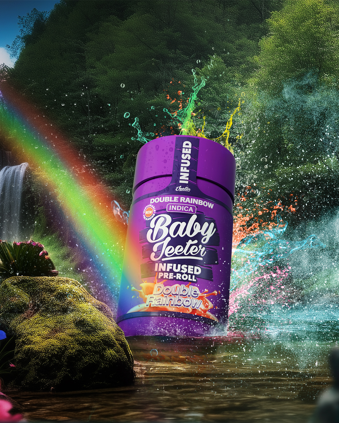 Double Rainbow (I) | Baby Jeeter | 2.5g Multi-Pack Infused Pre-Rolls