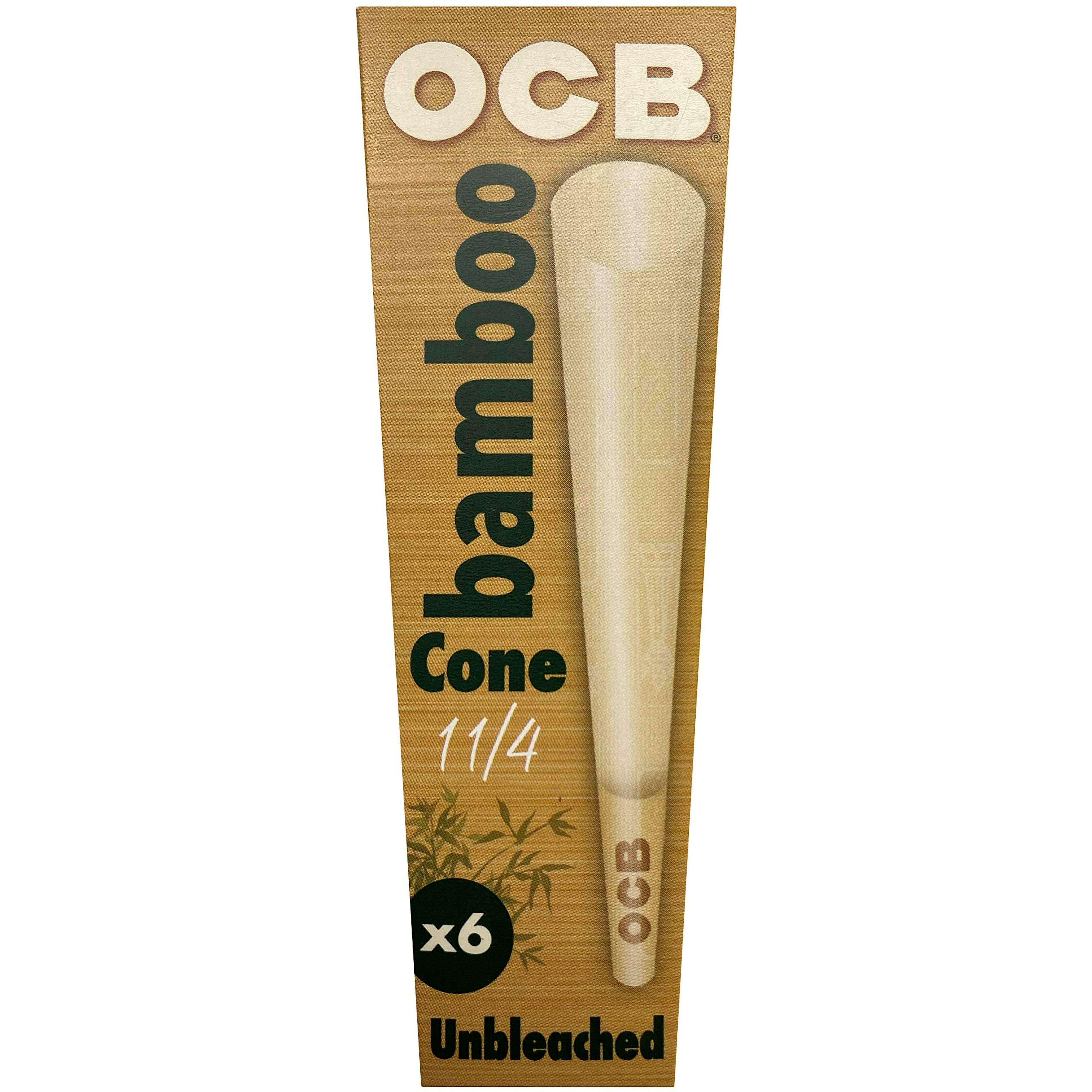 OCB Bamboo 1 1/4 Unbleached cone | 6PK