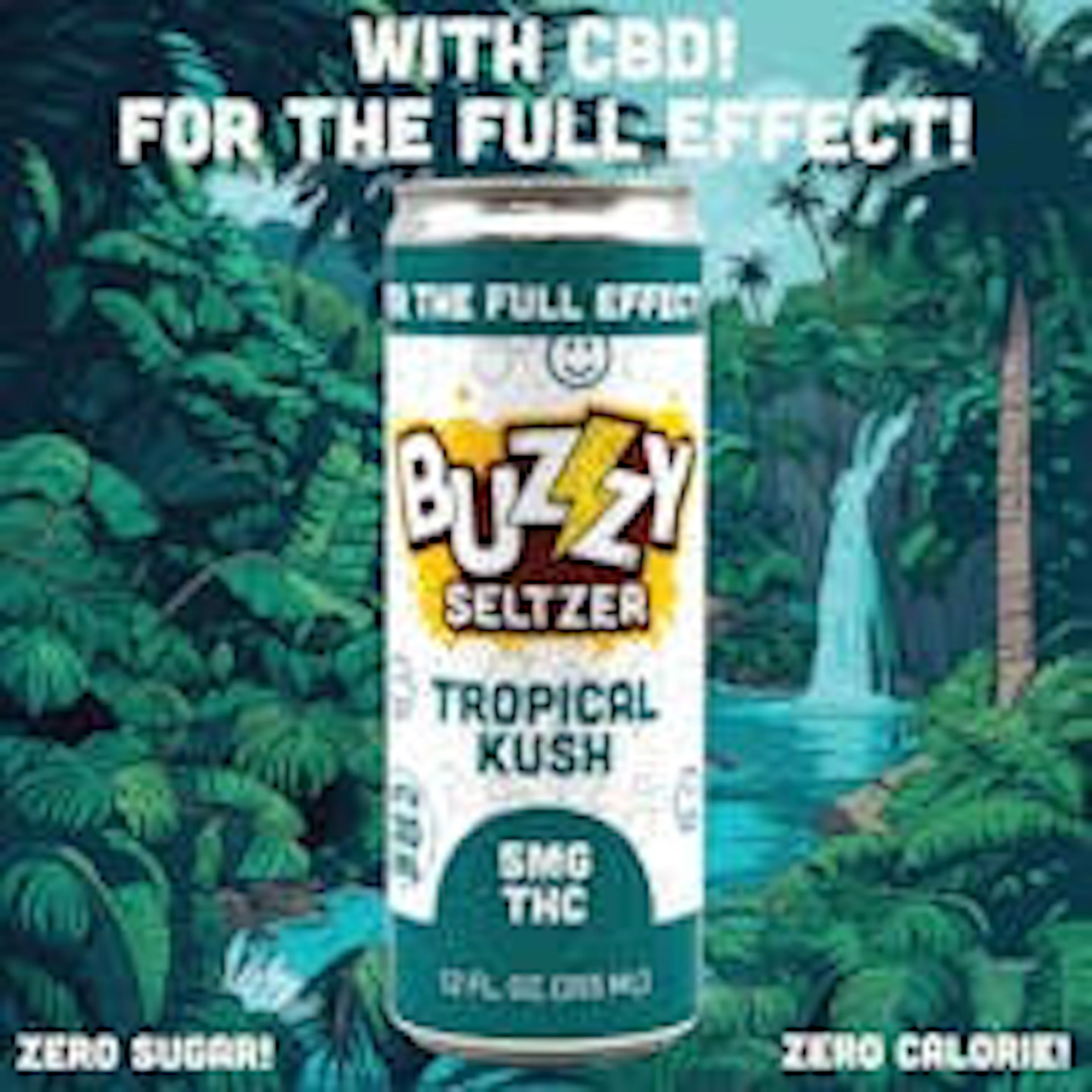 Tropical Kush Seltzer | Buzzy | 1:1 THC:CBD 5mg