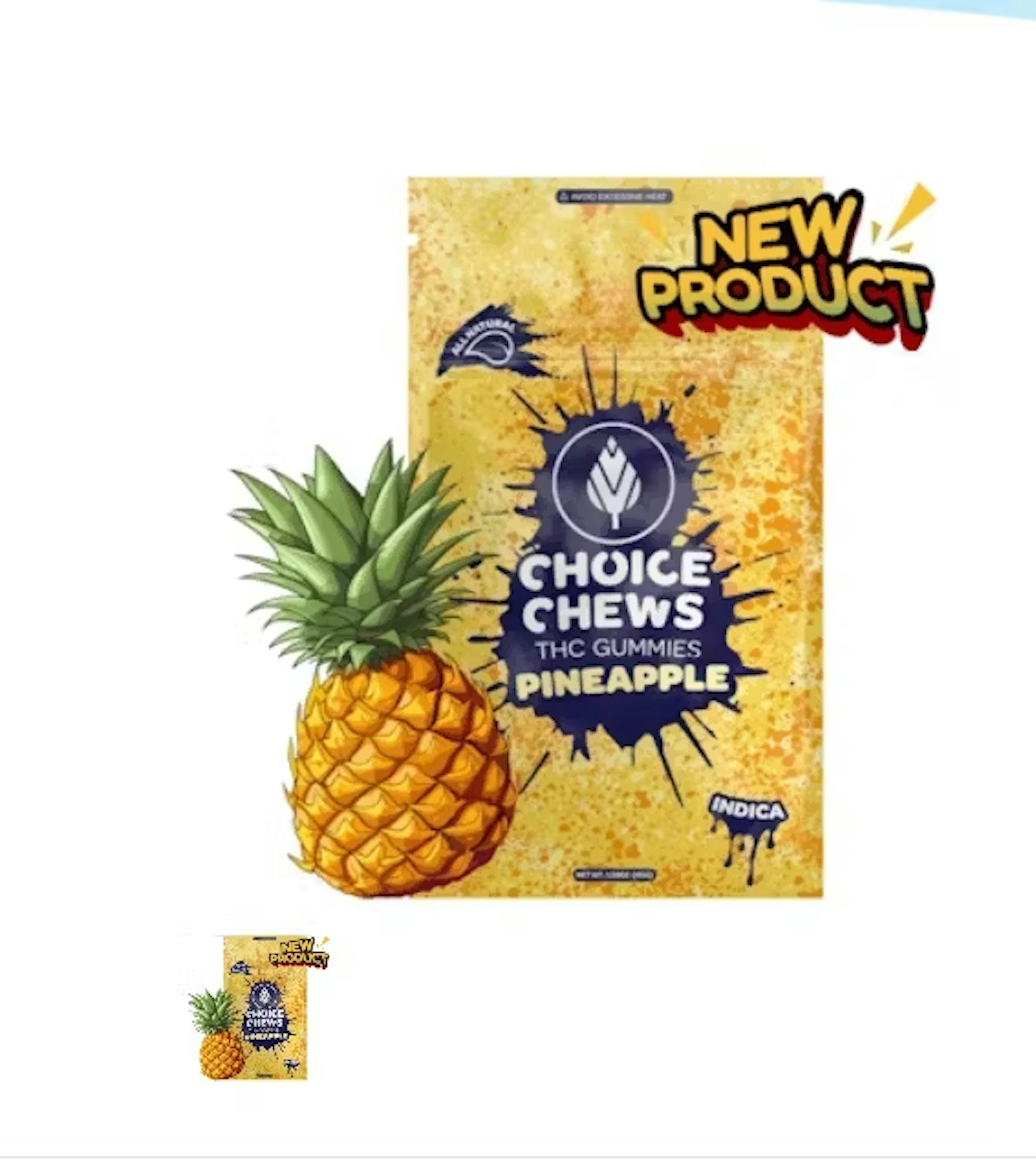 Pineapple (I) | Choice Chews | 100mg 20pk Gummies