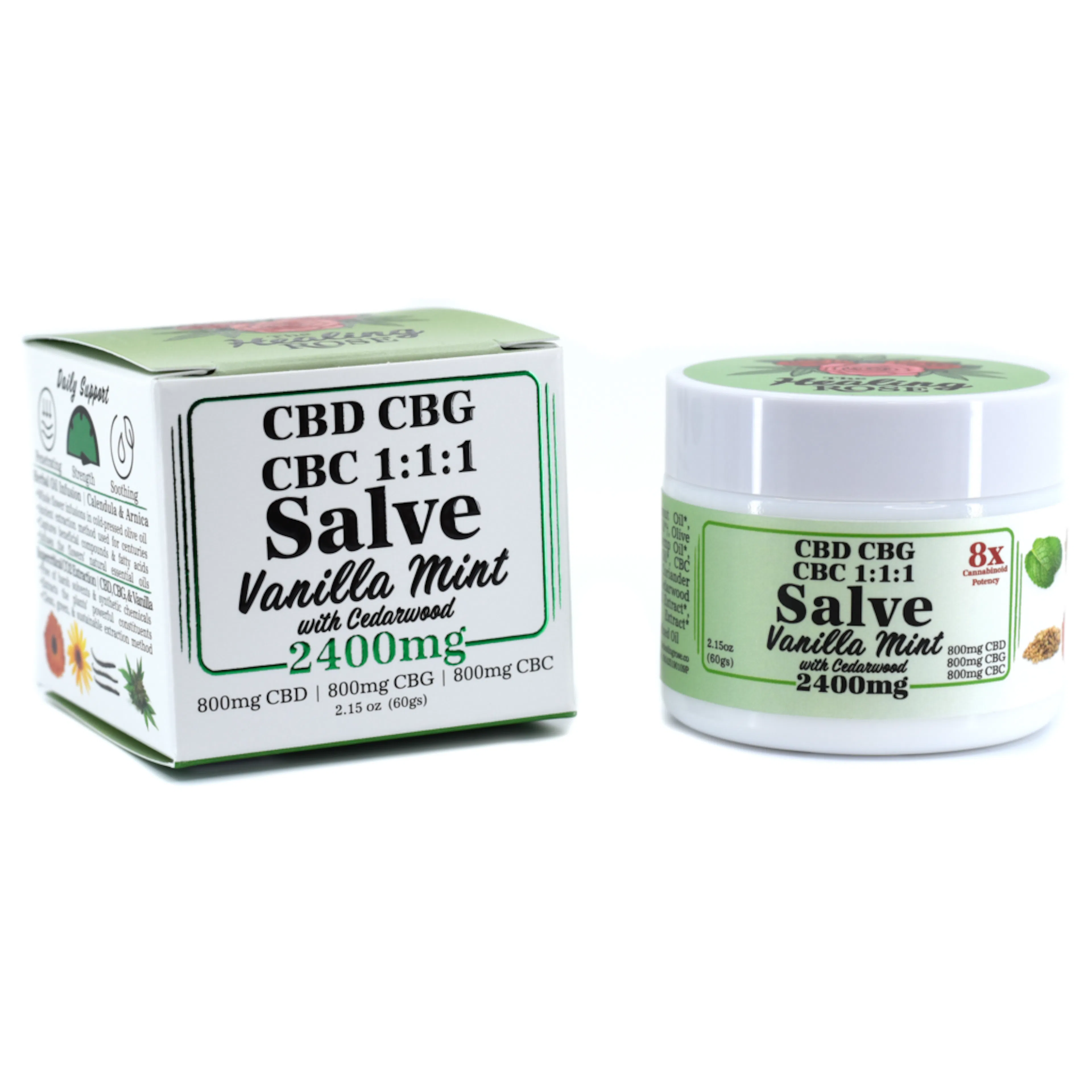 Vanilla Mint CBD:CBG:CBC 1:1:1 Salve