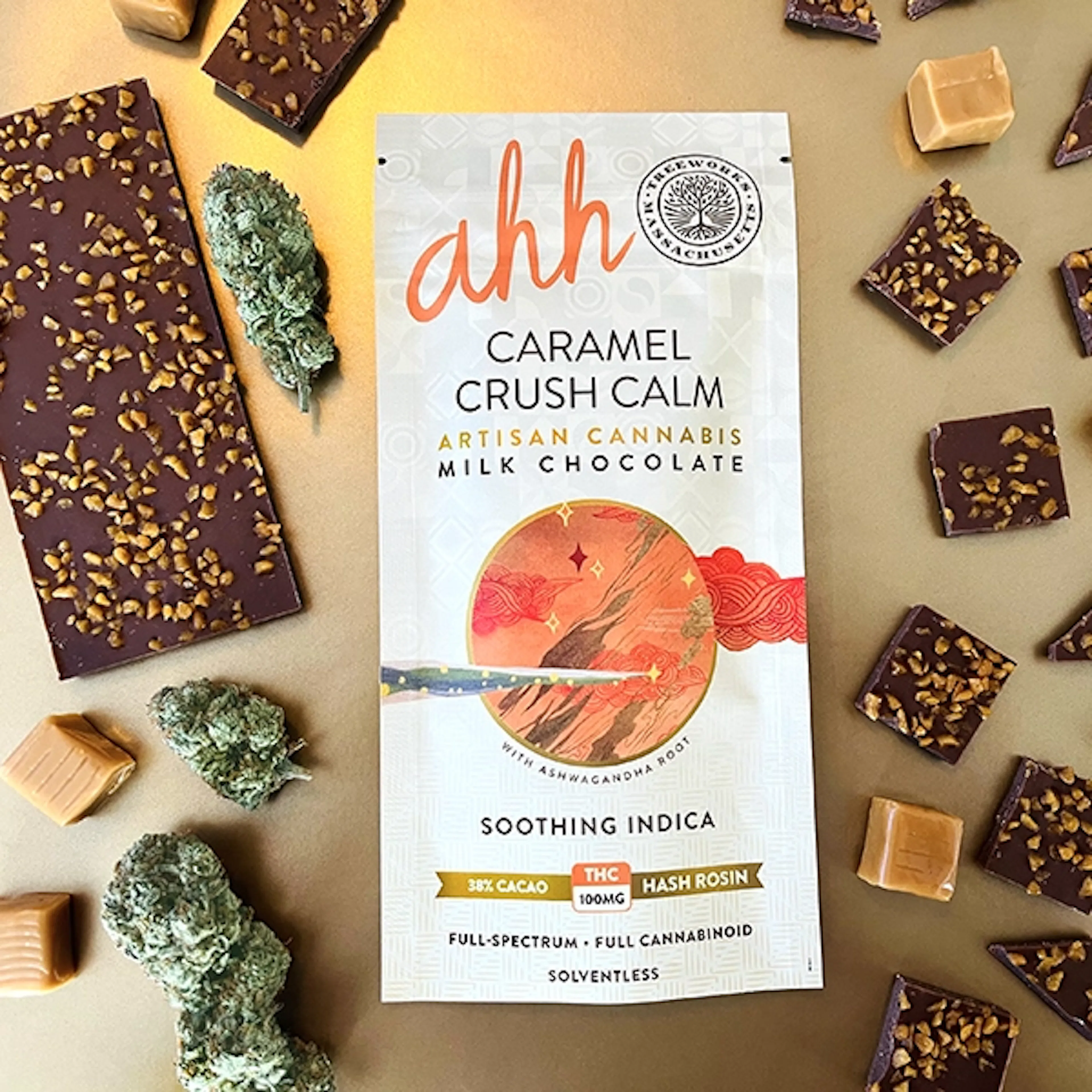 Caramel Crush Calm Milk Chocolate (I) | Ahh Moments | 100mg Hash Rosin