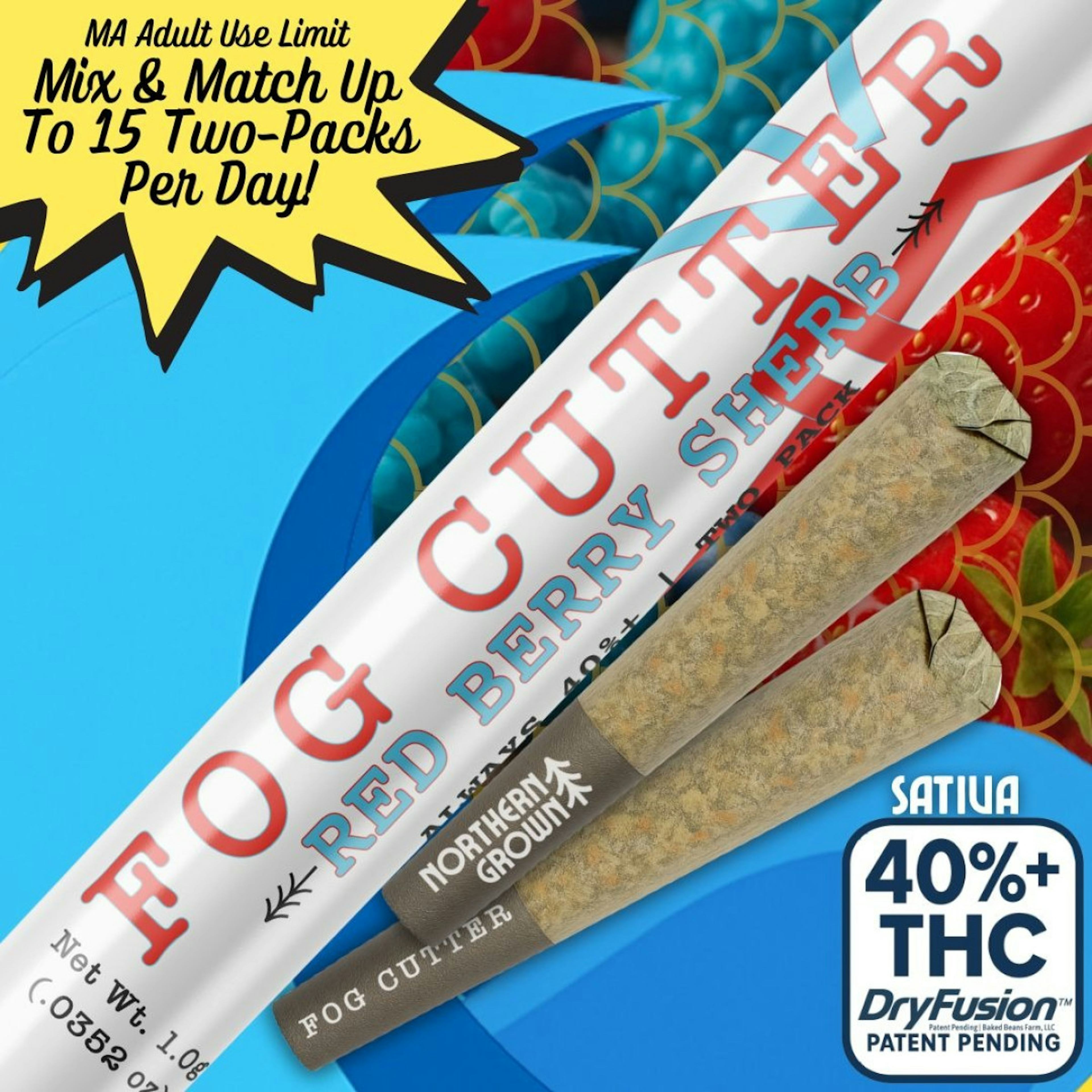 Red Berry Sherb (S) | Fog Cutter | 0.5g 2pk Infused Pre-Rolls