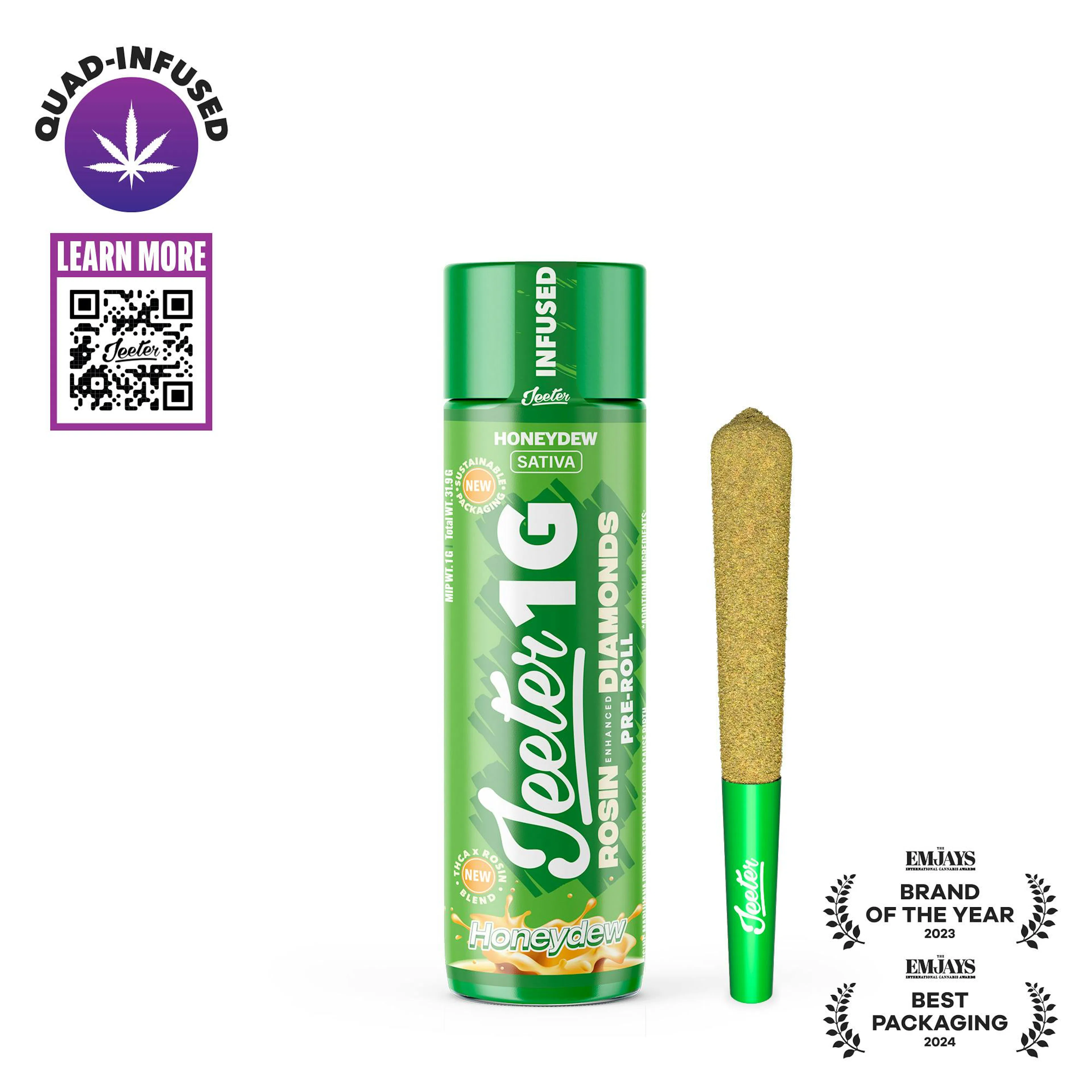 Honeydew (S) | Jeeter | 1g Infused Pre-Roll