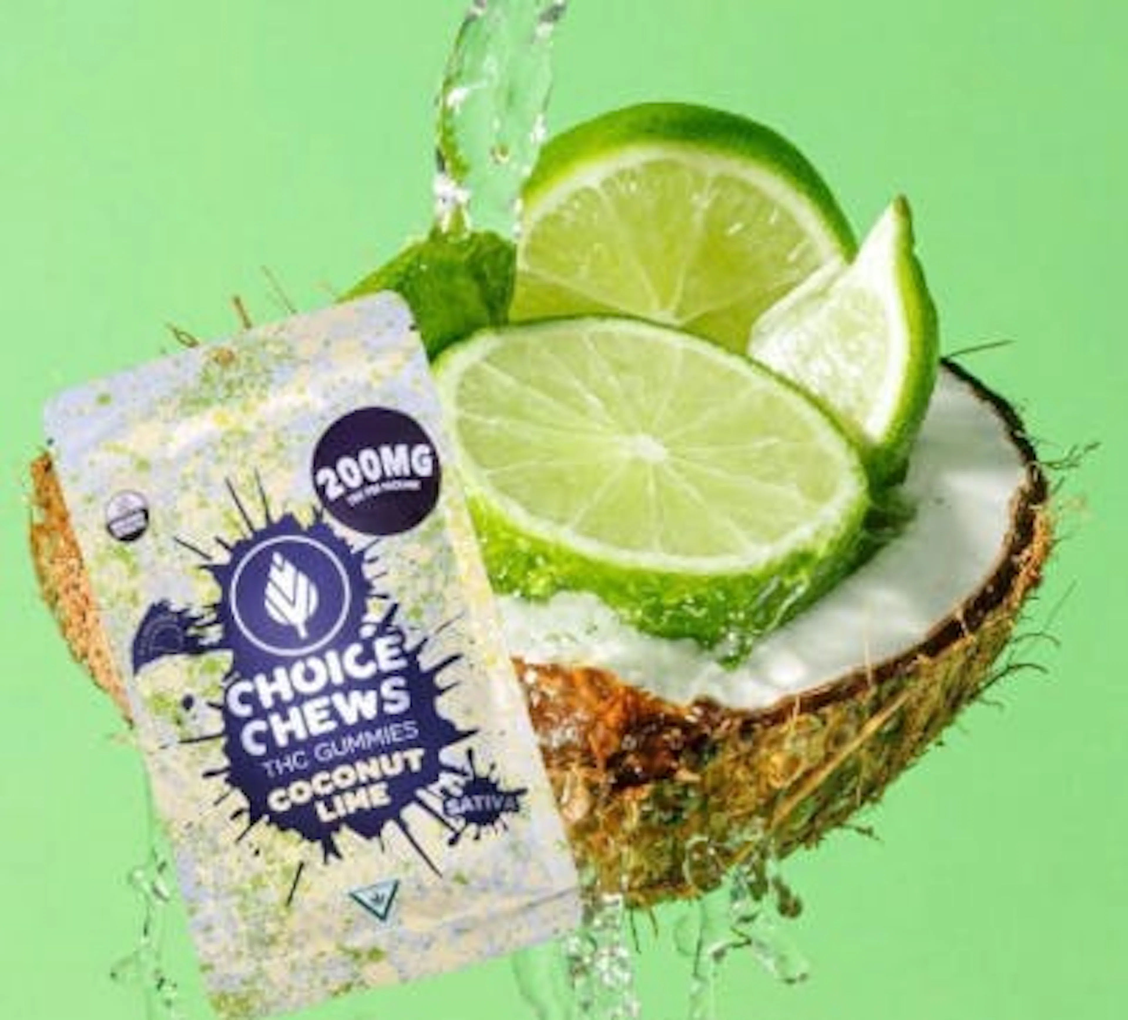 Coconut Lime (S) | Choice Chews | 100mg 20pk Gummies