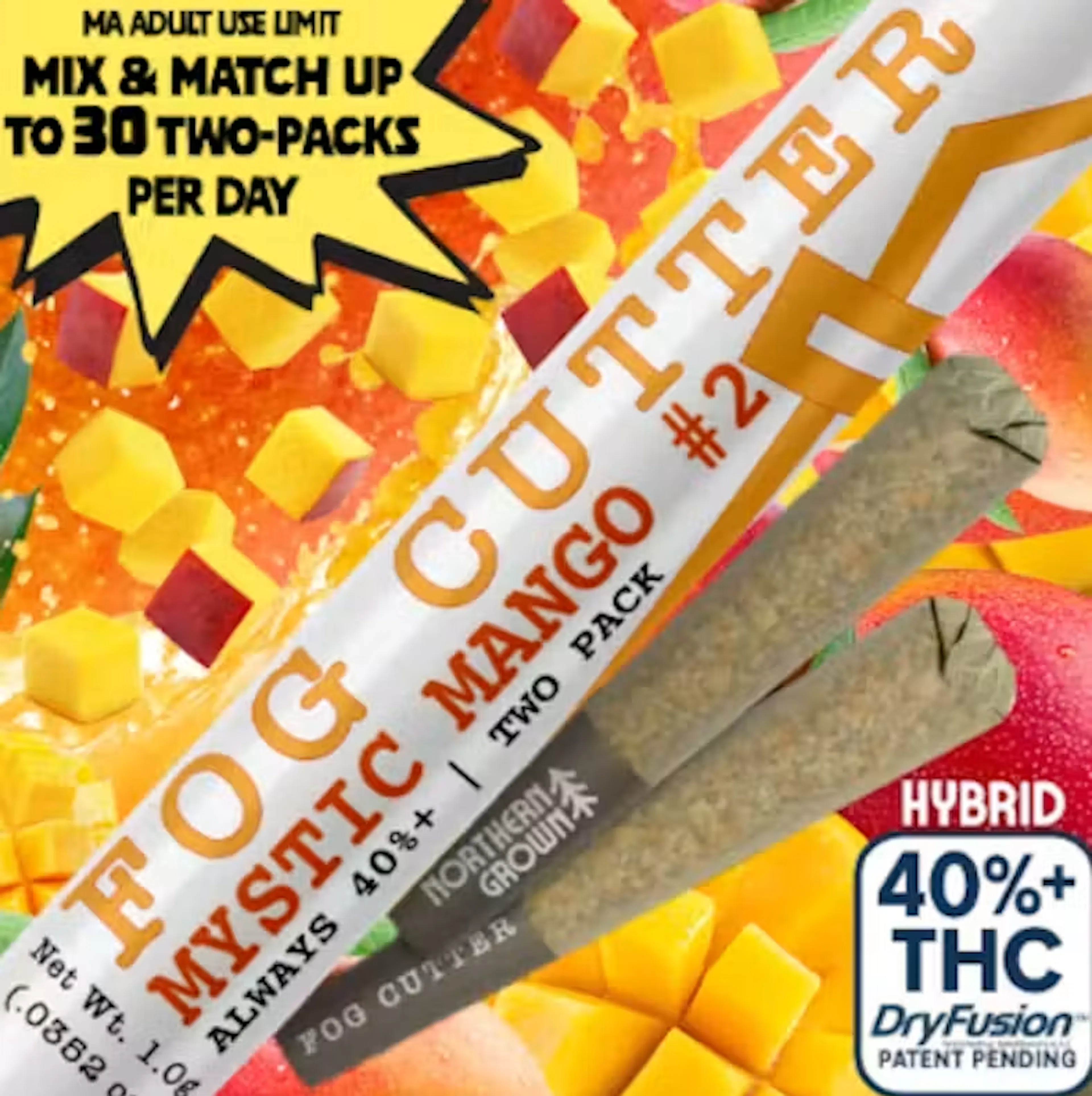 Mystic Mango #2 (H) | Fog Cutter | 0.5g 2pk Infused Pre-Rolls