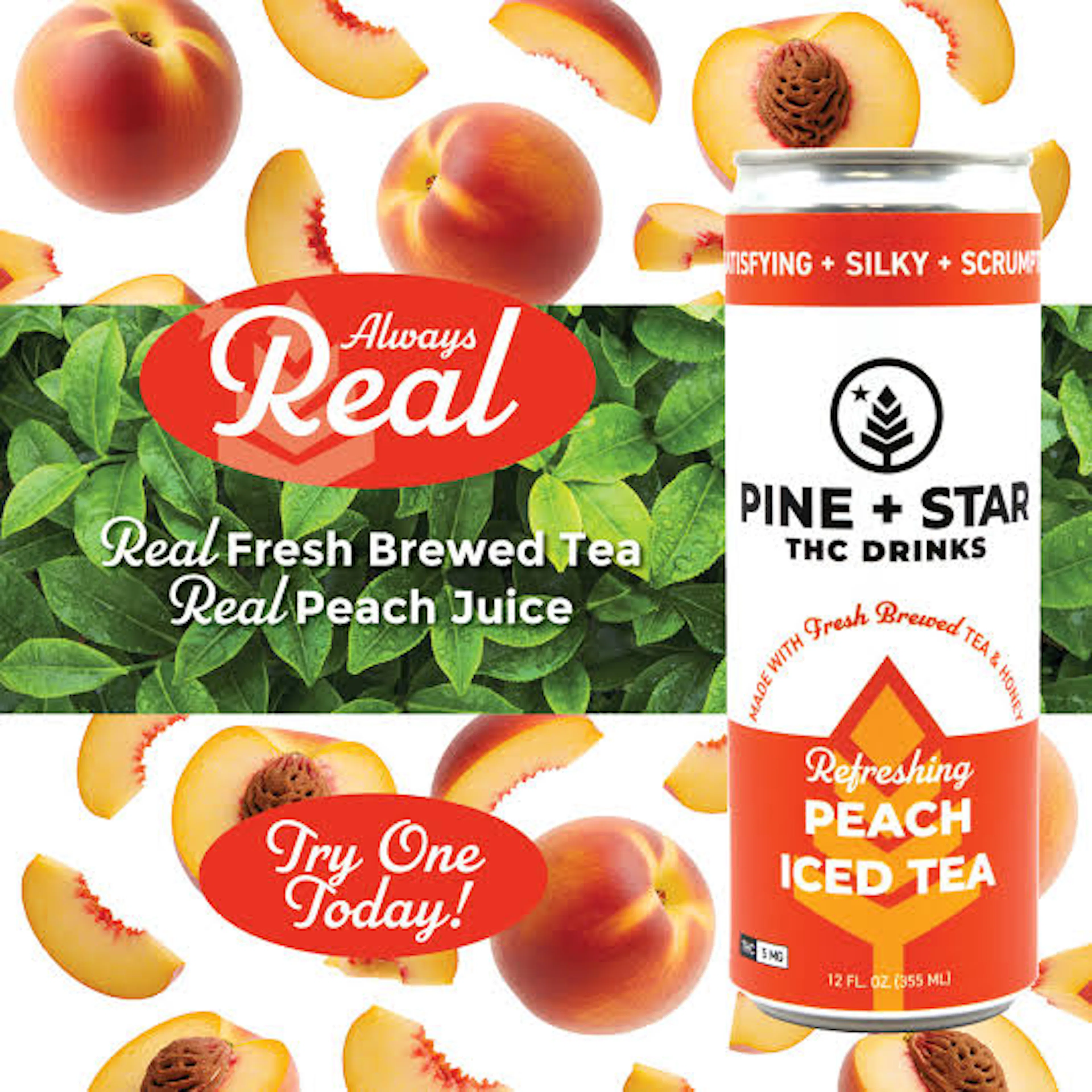 Peach Iced Tea | Pine + Star | 5mg