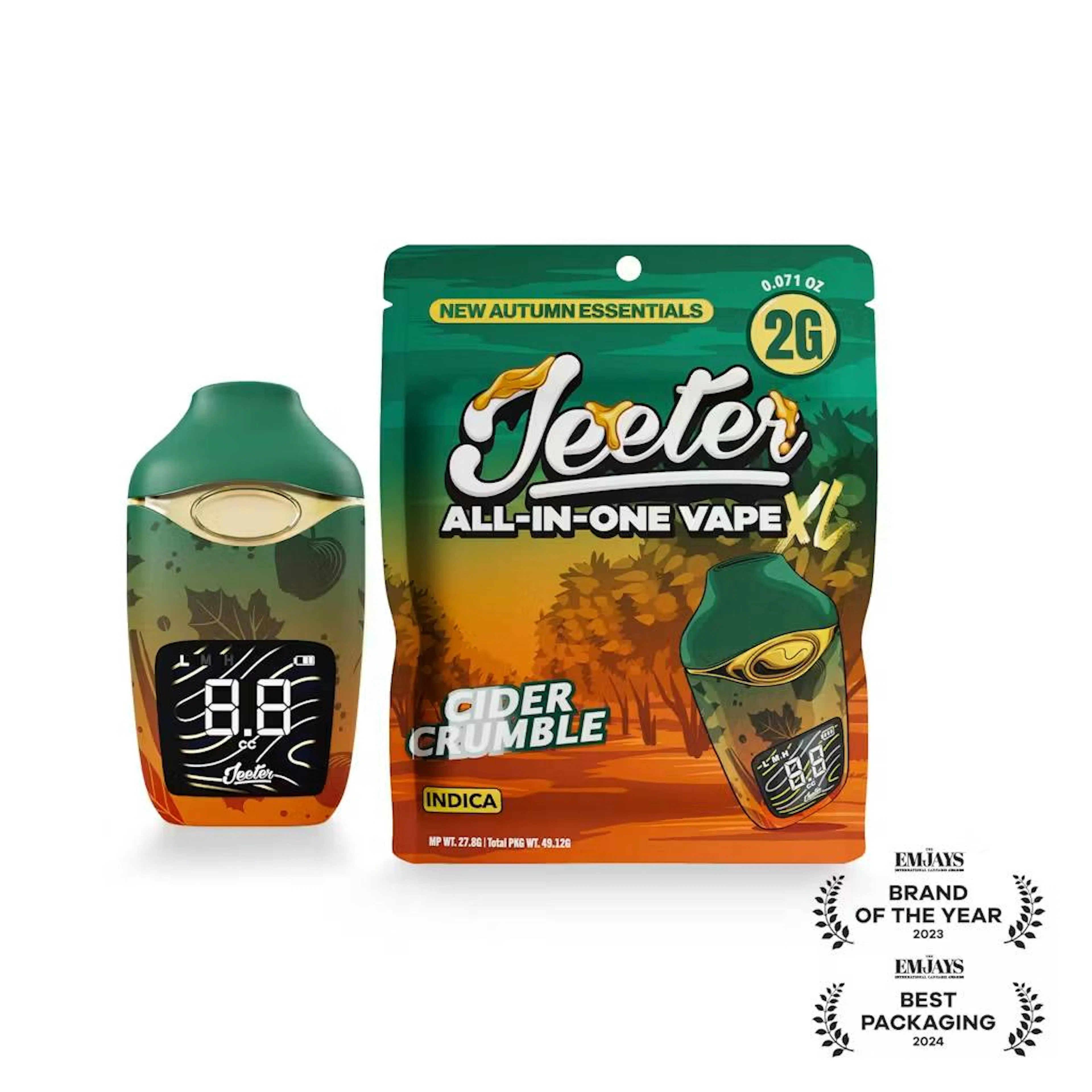 *Autumn Essentials* Cider Crumble (I) | Jeeter XL | 2g Disposable Liquid Diamond Cartridge