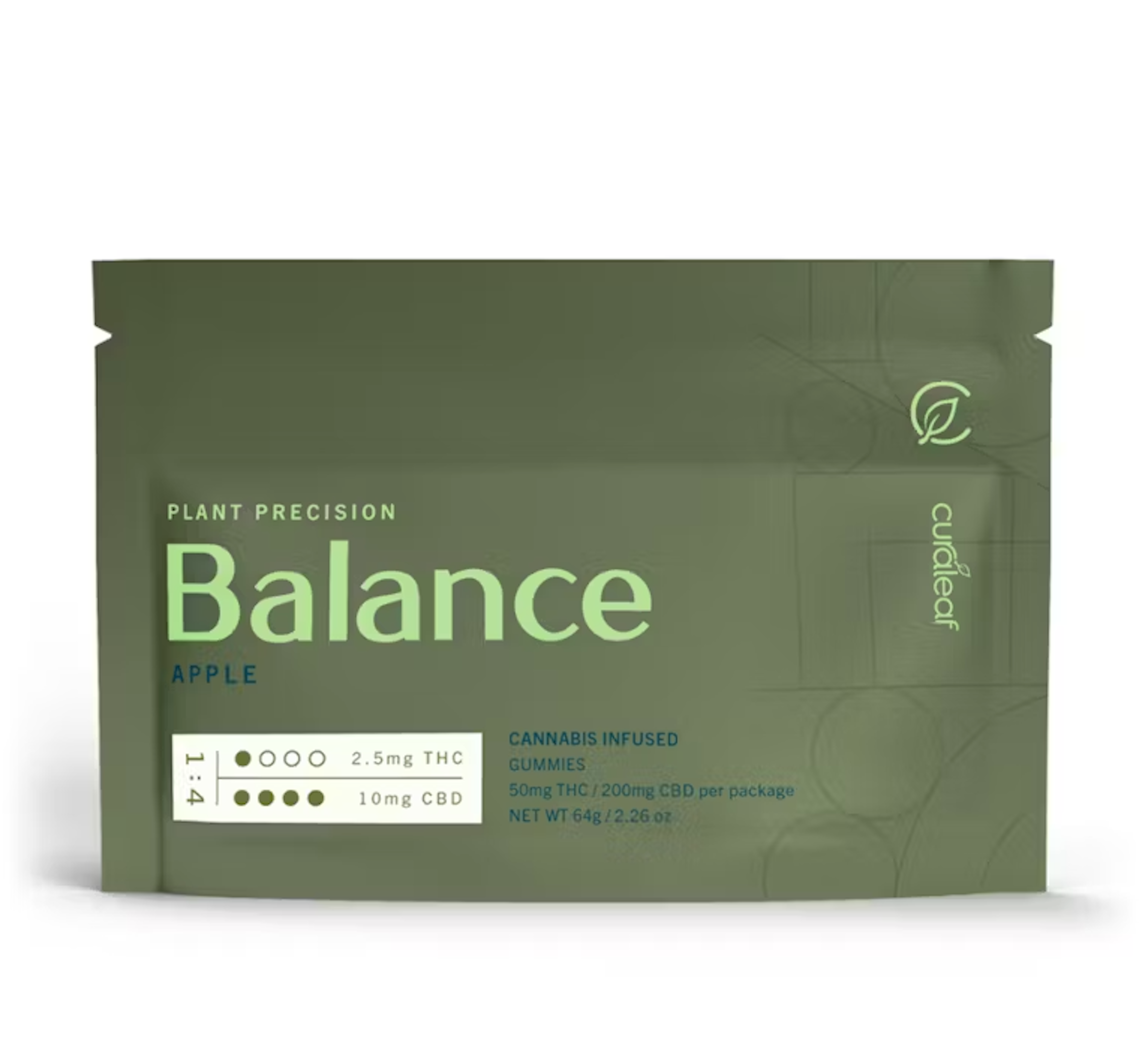 Apple Balance Gummies (1:4) | Curaleaf | 50mg THC / 200mg CBD 20pk Gummies