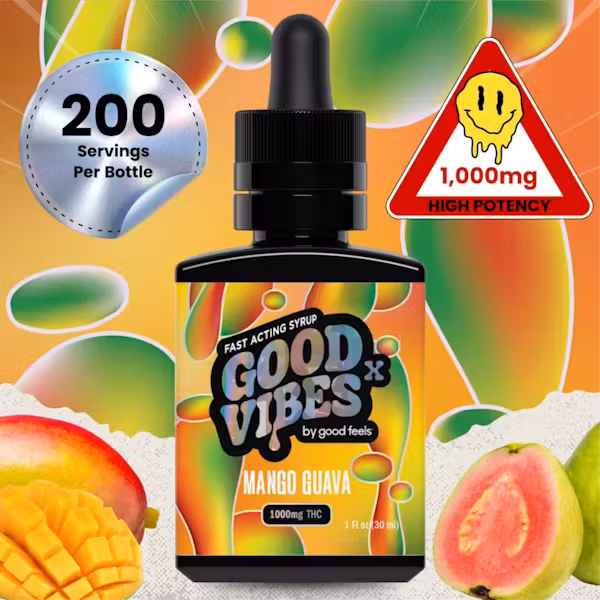 Mango Guava Syrup | Good Vibes X | 1000mg THC