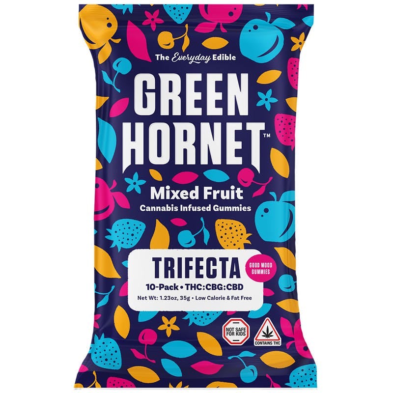 Trifecta Gummy (H) THC + CBG + CBD| Green Hornet | 50mg 10pk Gummies