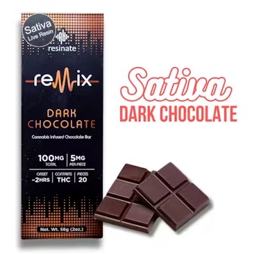 Live Resin Dark Chocolate Bar (S) | Remix | 100mg