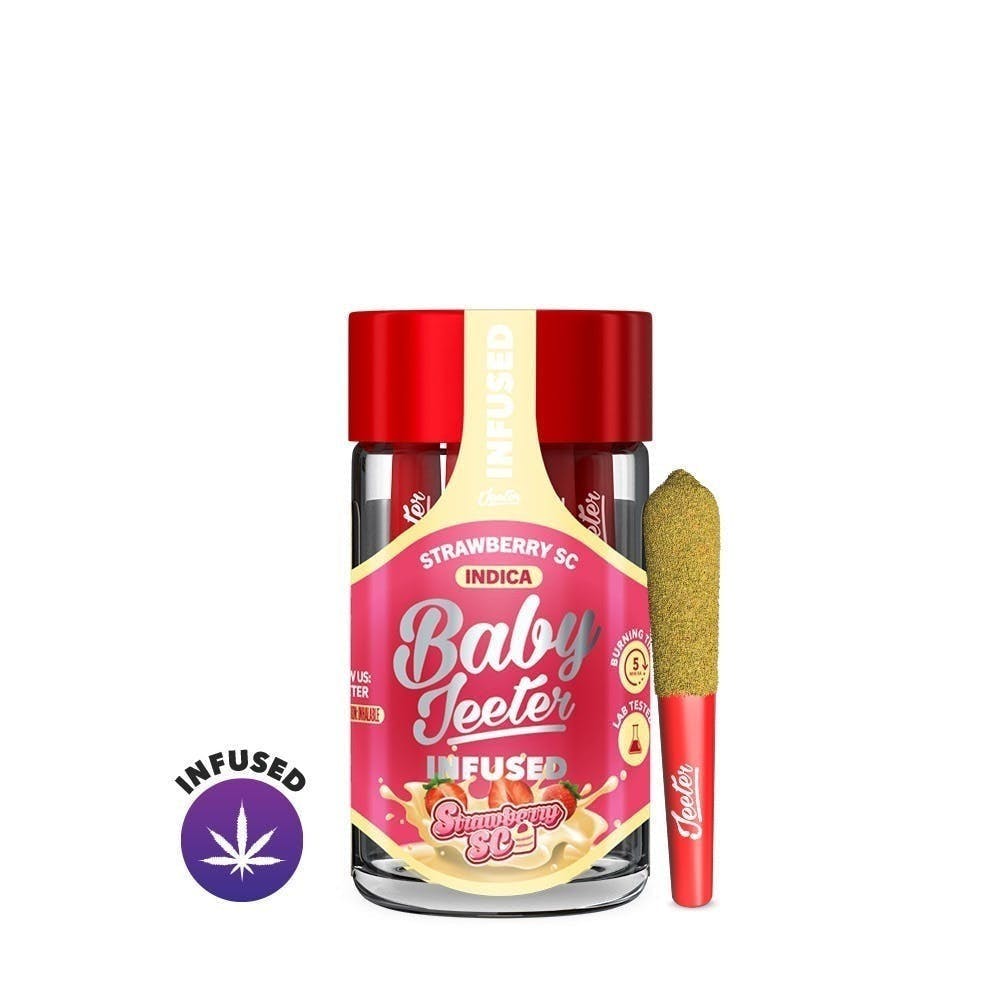 Strawberry SC (I) | Baby Jeeter | 2.5g 5pk Infused Pre-Rolls