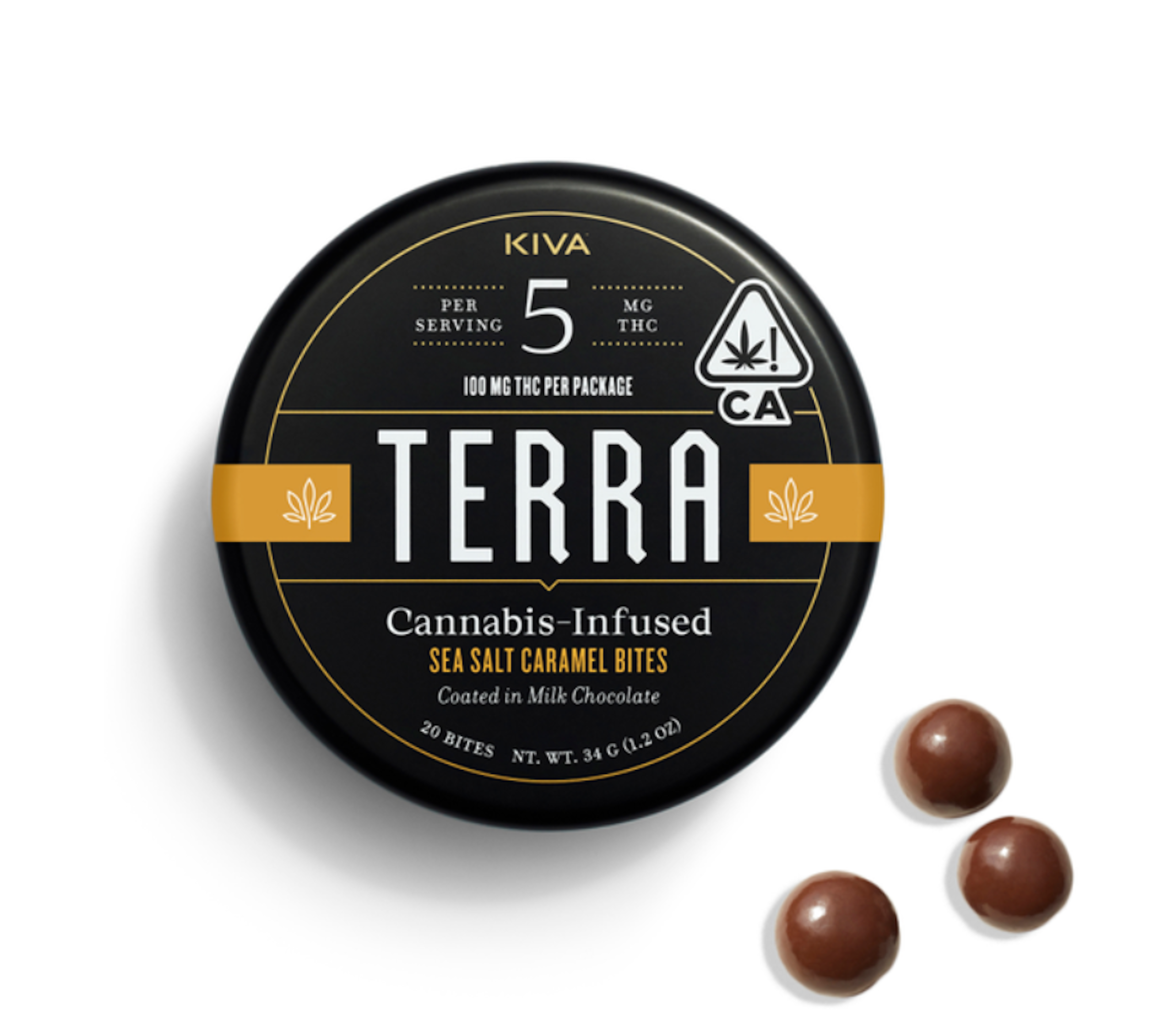 Terra Sea Salt Caramel | Kiva | 100mg 20pk Bites