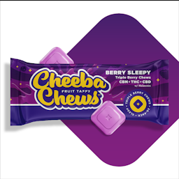 Triple Berry Sleepy CBN + THC + CBD | Cheeba Chews | 100mg 20pk Taffy 