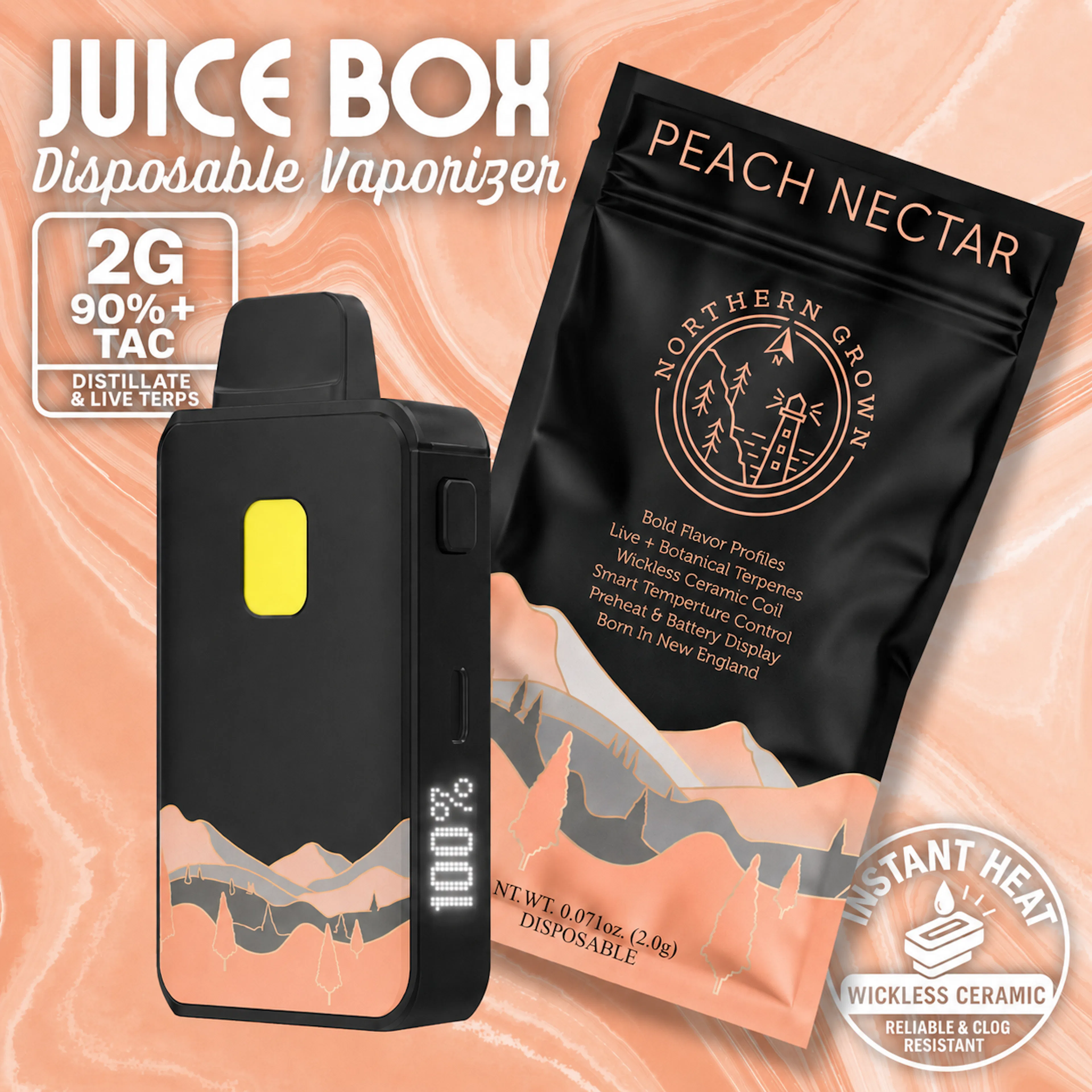 Peach Nectar (S) | Juice Box | 2g Disposable Cartridge