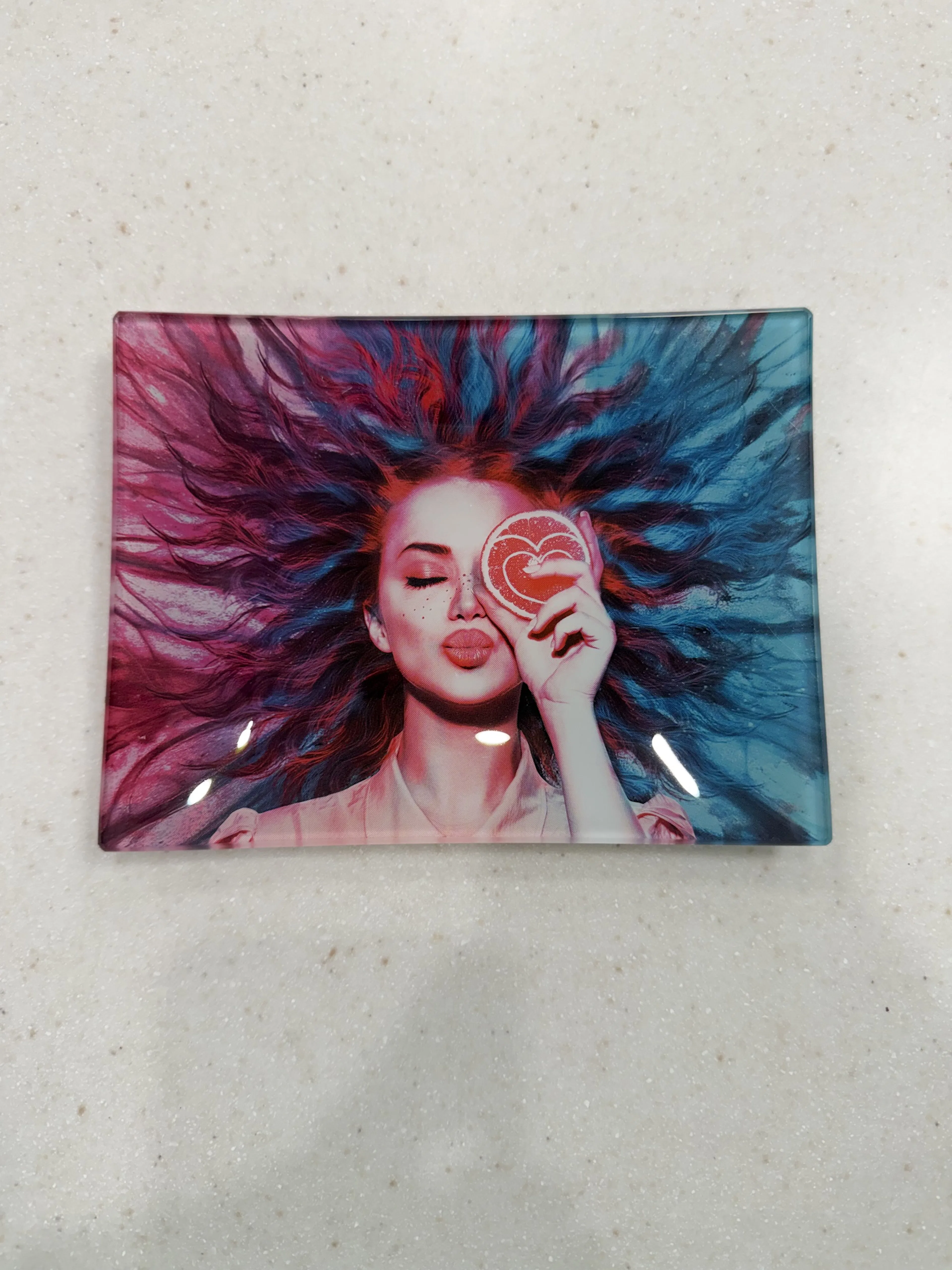 Small Glass Rolling Tray