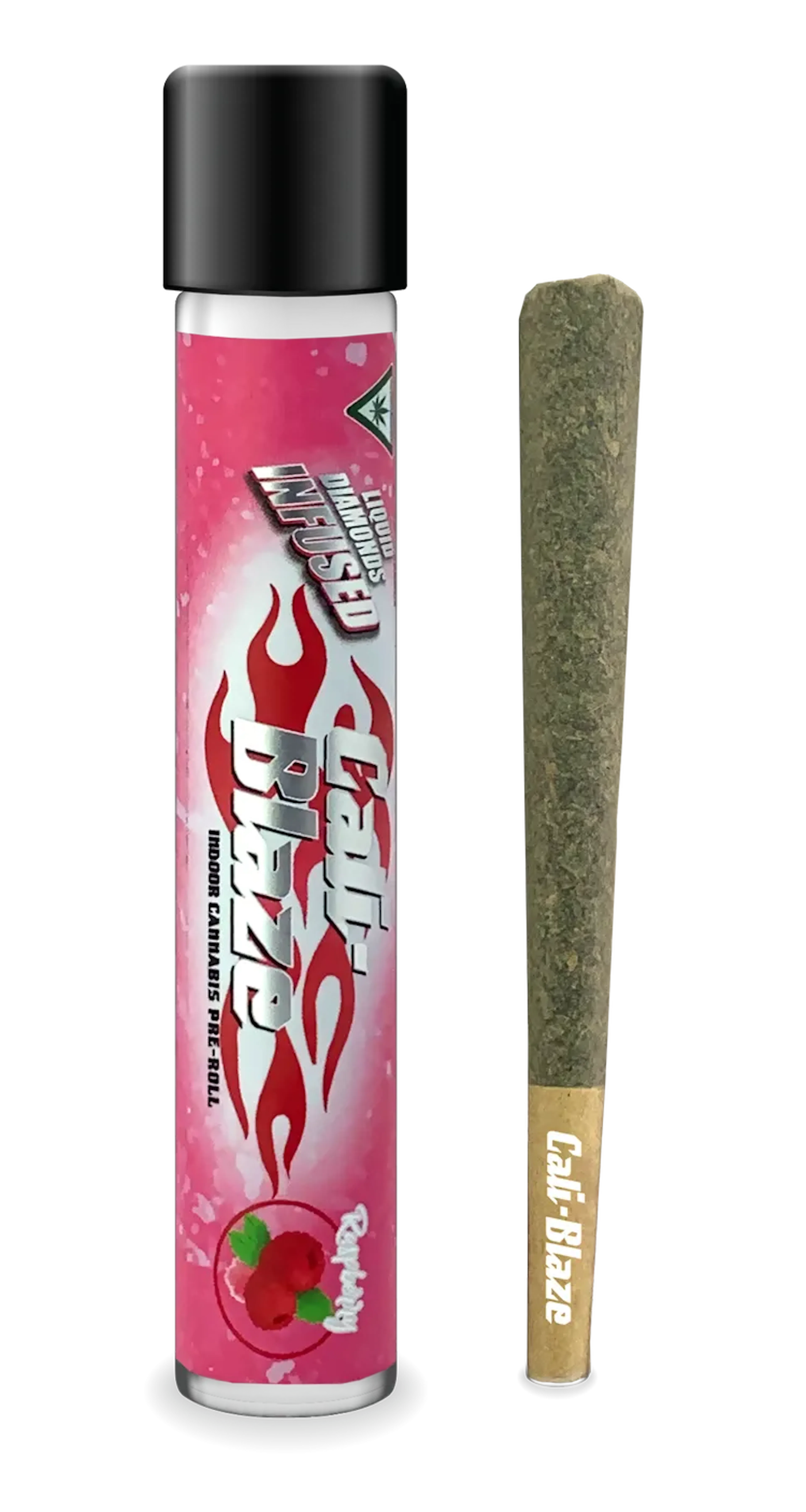 Raspberry (I) | Cali-Blaze Liquid Diamonds | 1.2g Infused Pre-Roll