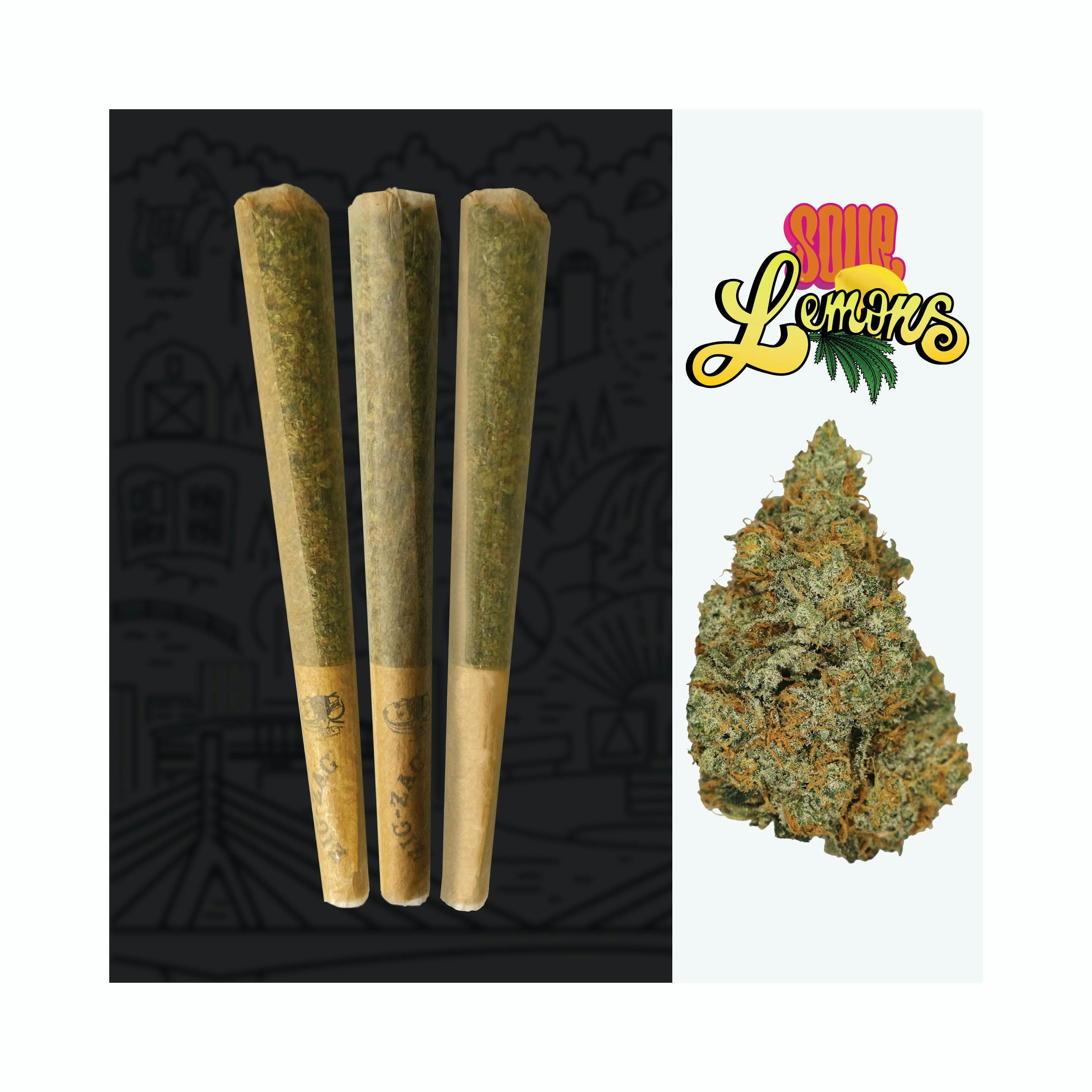 Sour Lemon (S) | Nimbus | 1.5g 3pk Pre Rolls 