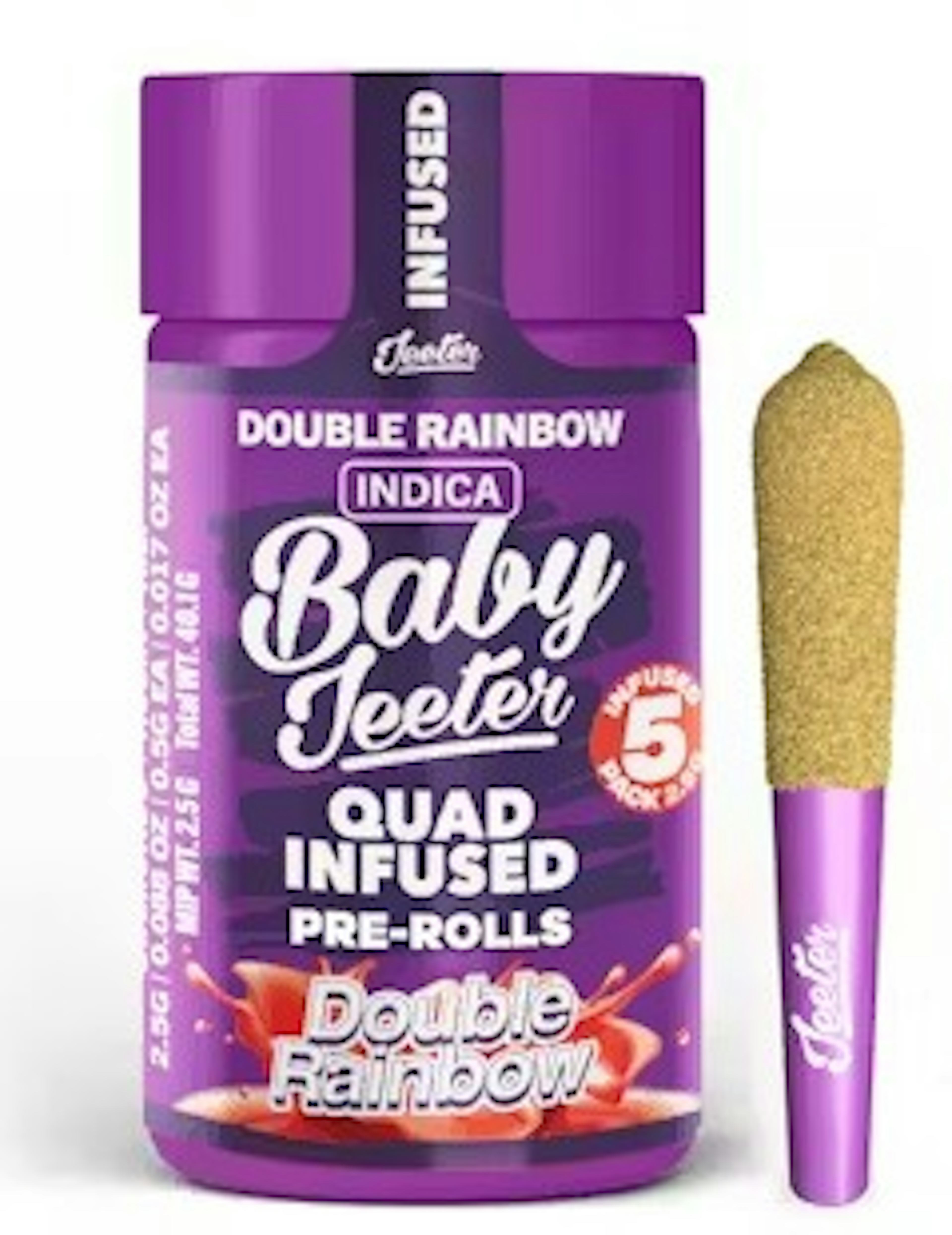 Double Rainbow (I) | Baby Jeeter | 2.5g Multi-Pack Infused Pre-Rolls