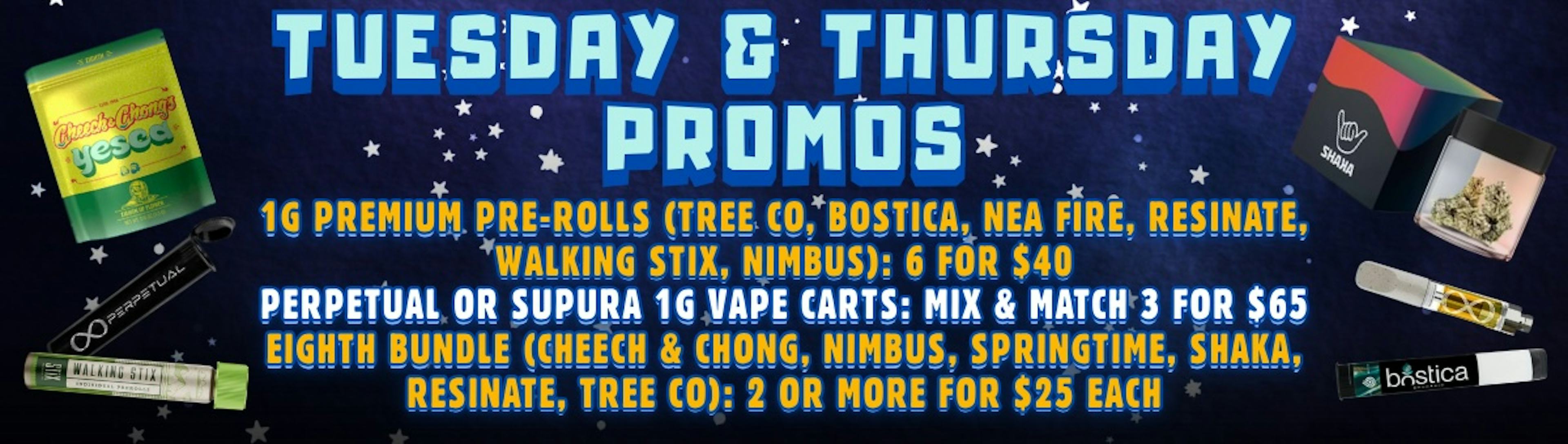 Tuesday & Thursday Deals 