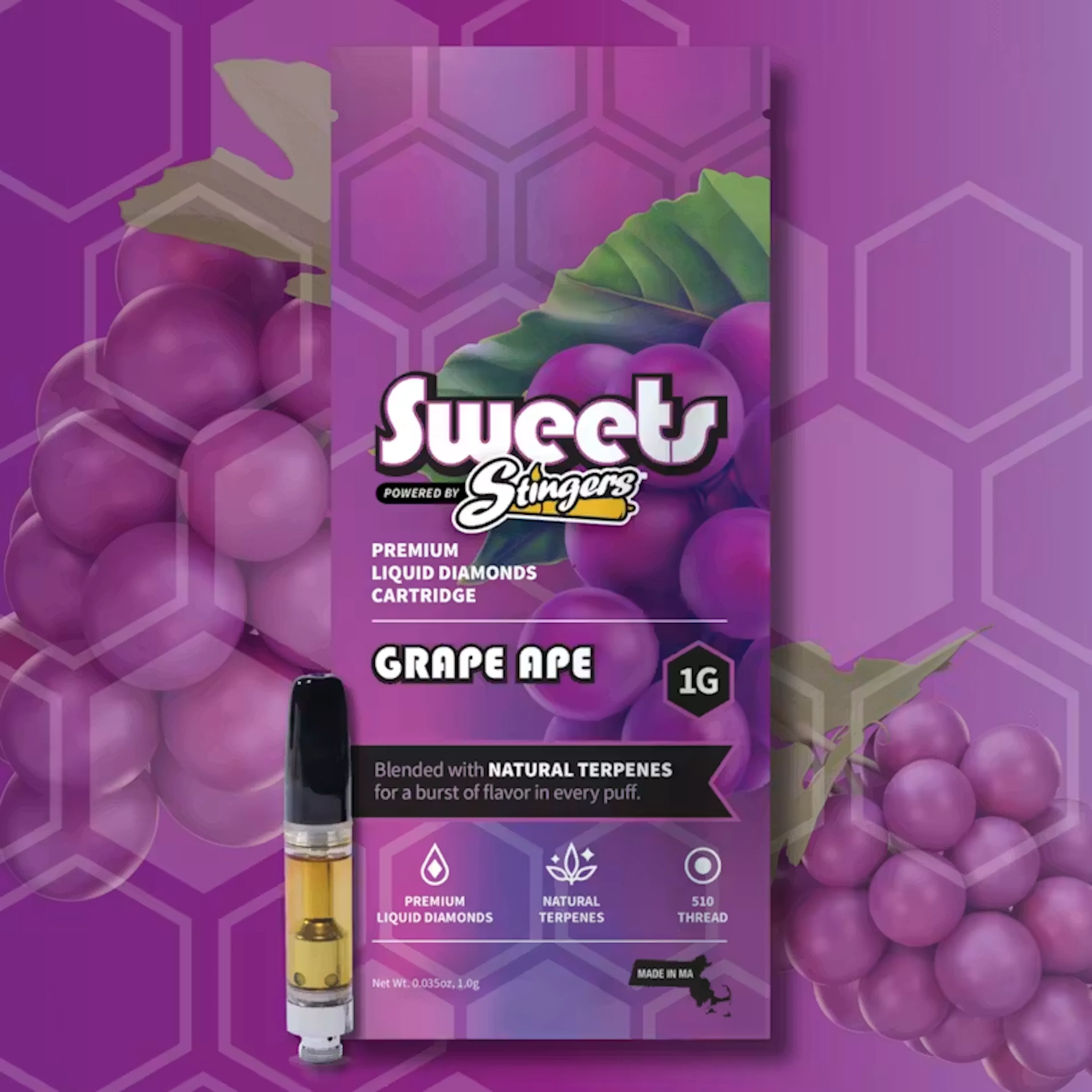 Grape Ape (I) | Stingers Sweets | 1g 510 Distillate Cartridge