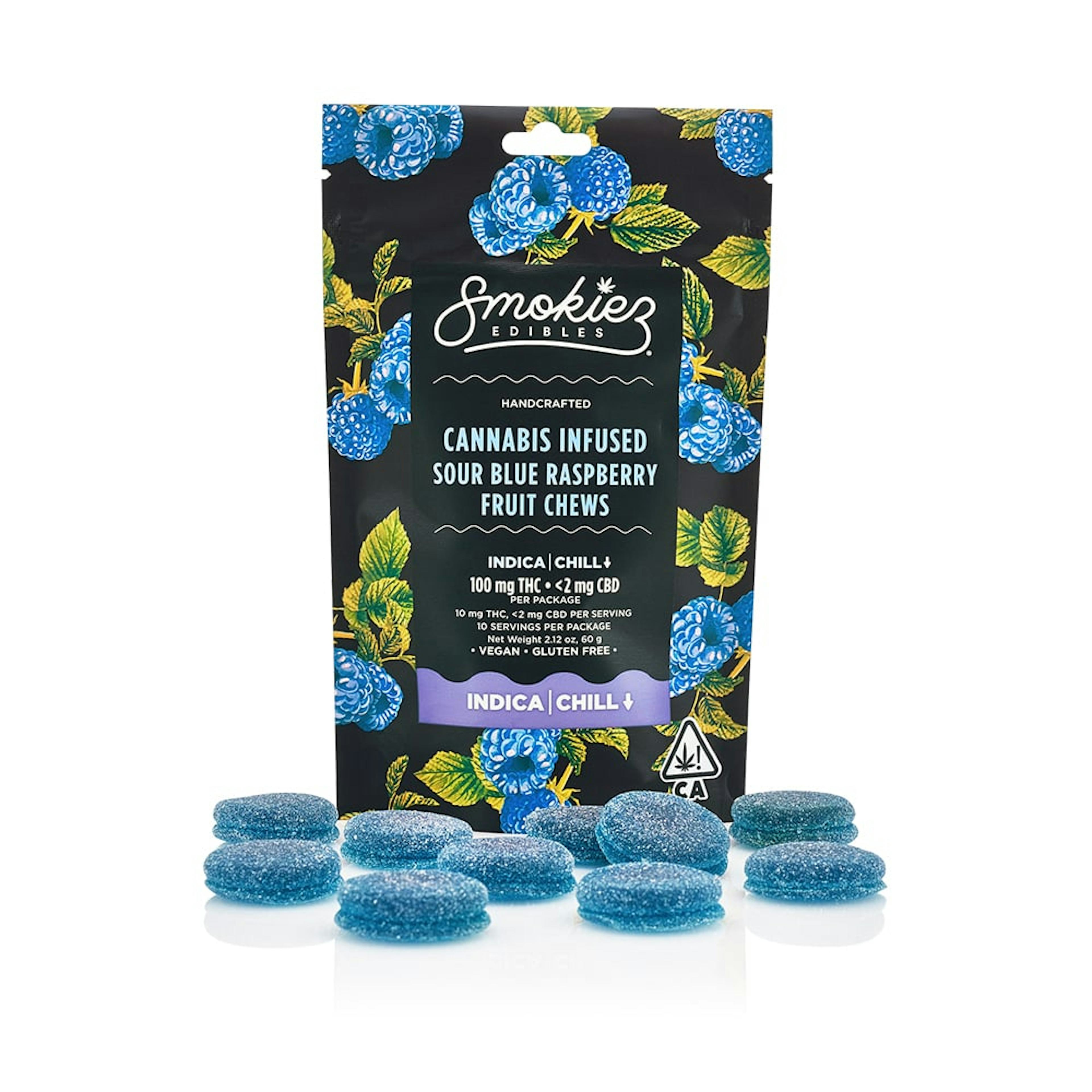 Sour Blue Raspberry (I) | Smokiez | 20pk Gummies