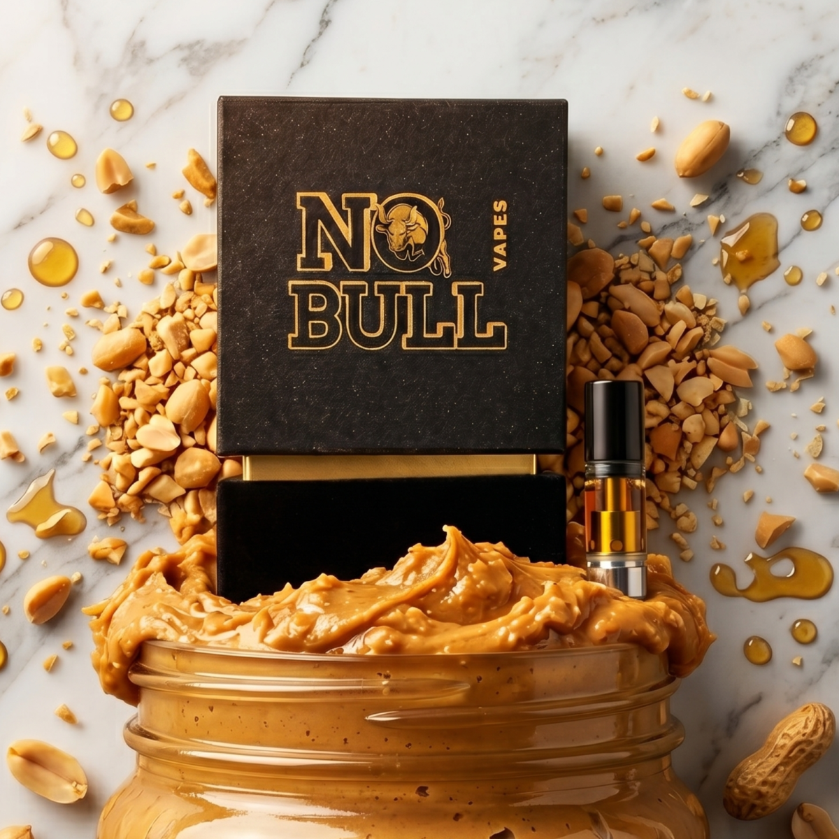 Peanut Butter Pave (H) | No Bull | 0.5g 510 Live Rosin Cartridge