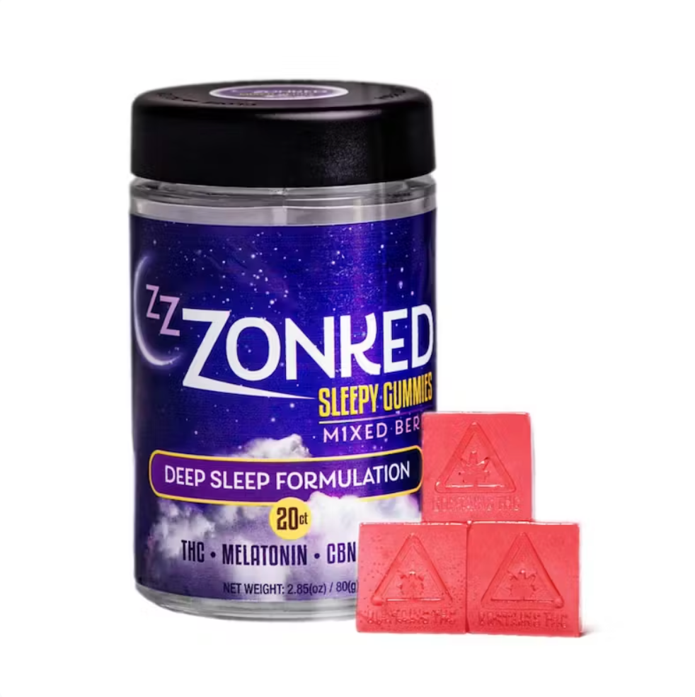 Mixed Berry THC + CBN  + CBD | Zzzonked| 100mg 20pk Gummies