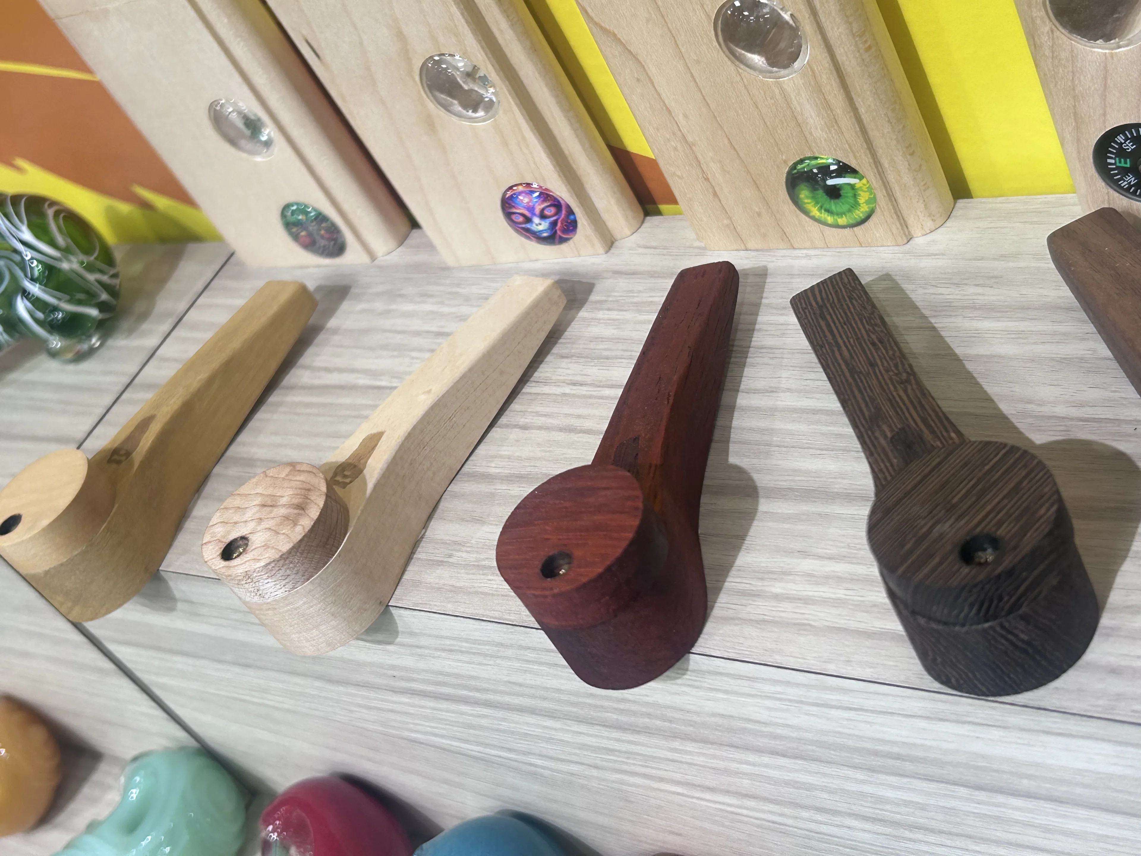 Handmade Wood Pipe w/ Lid