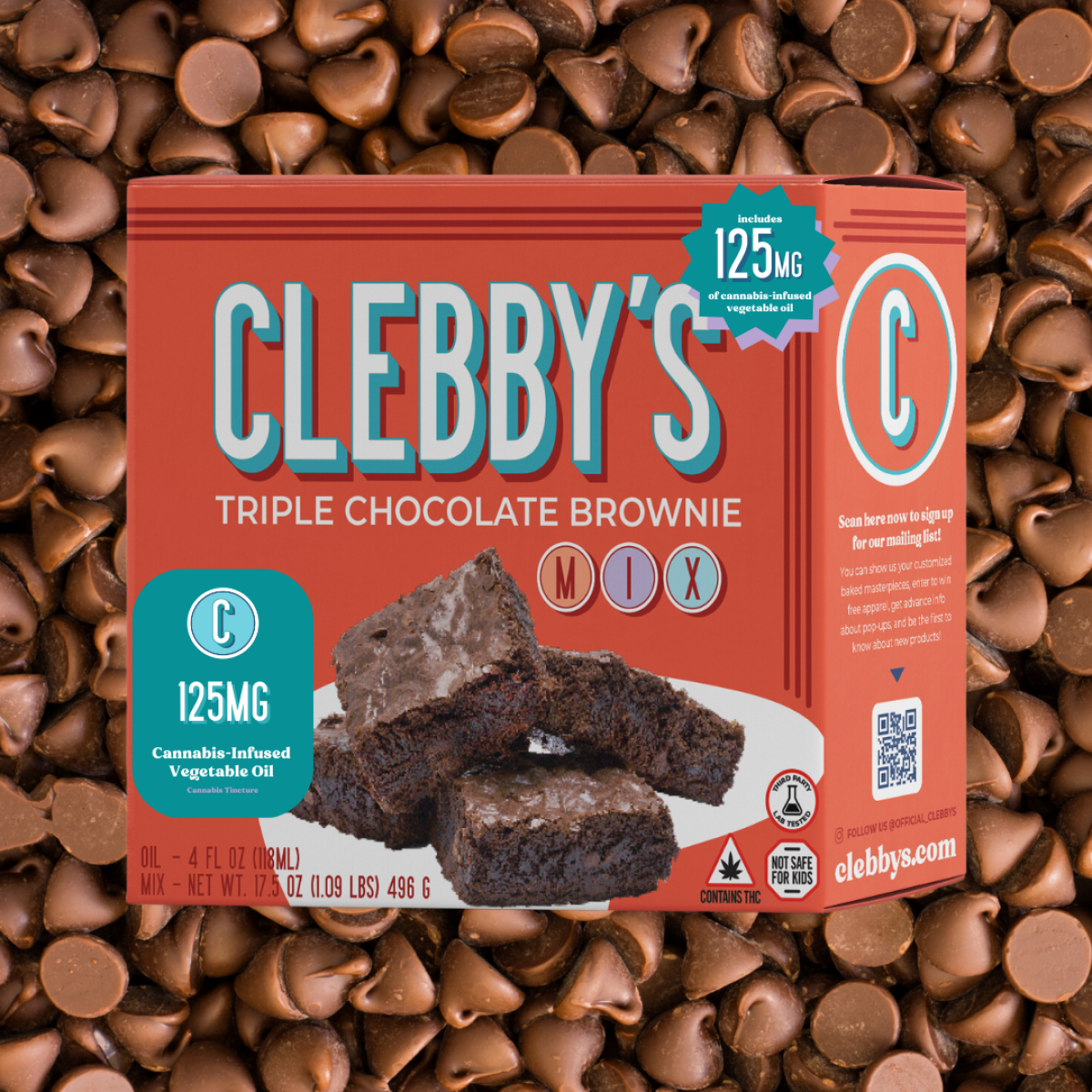Infused Triple Chocolate Brownie Mix | Clebby's | 125mg